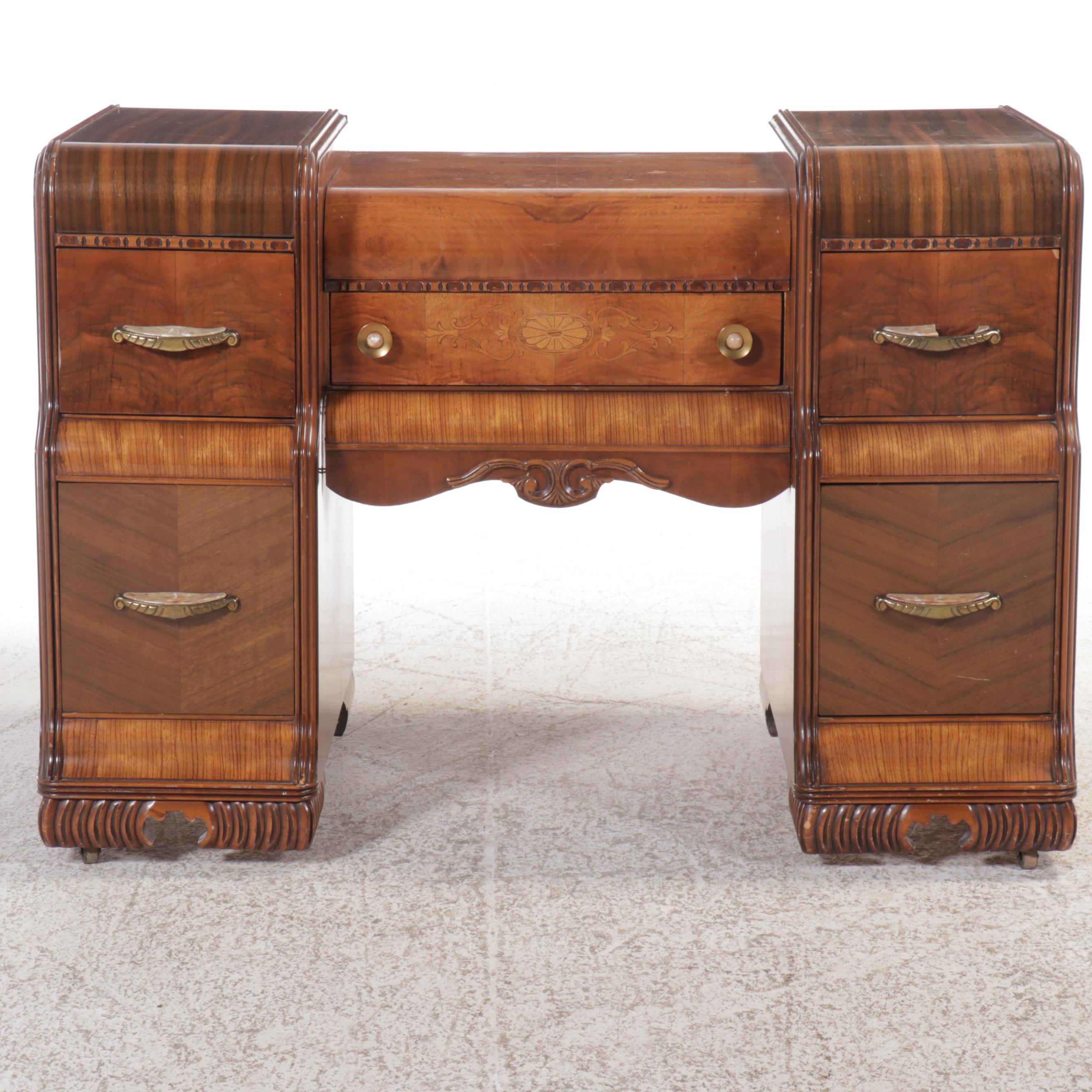 Antique Art Deco Waterfall Vanity