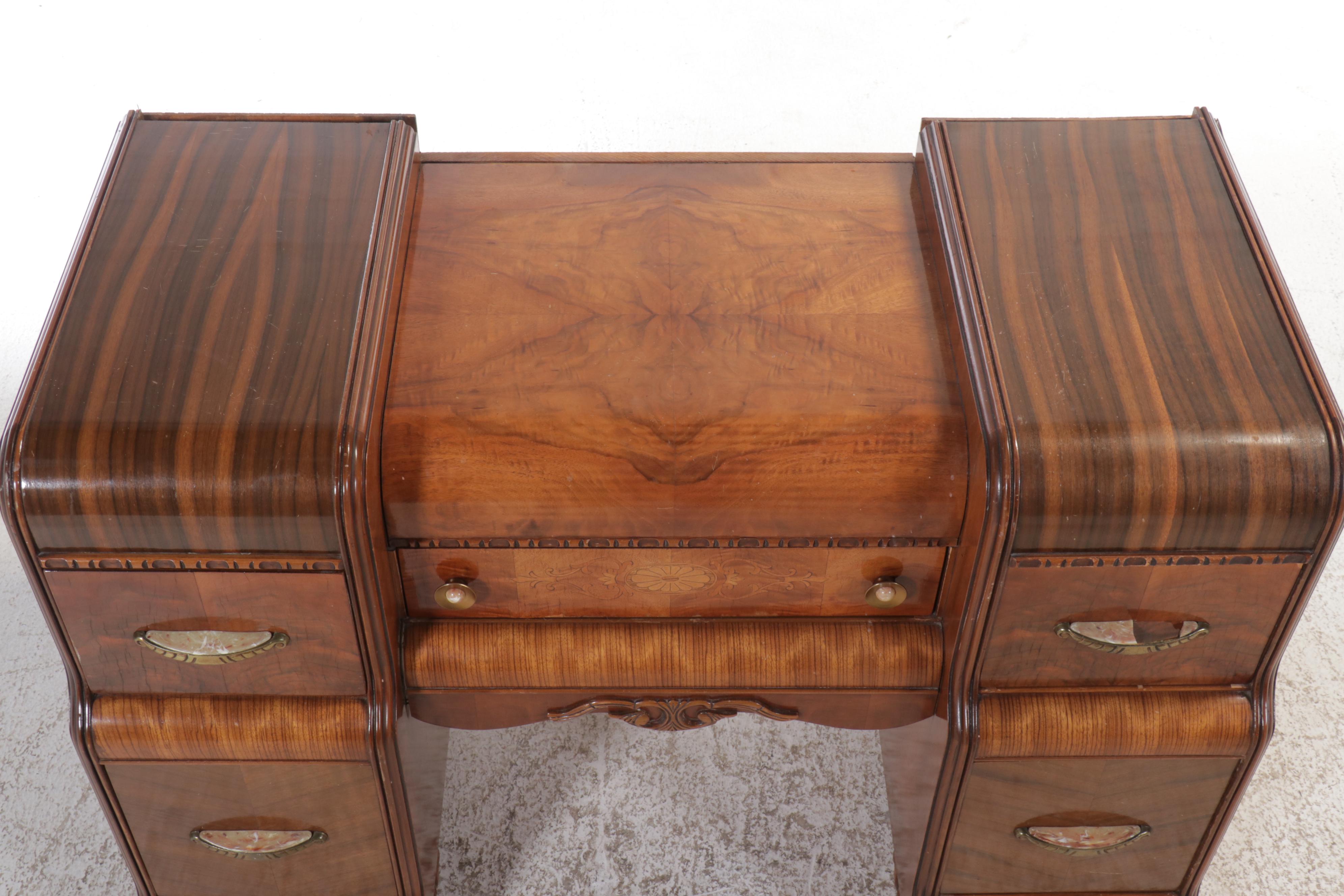 Antique Art Deco Waterfall Vanity