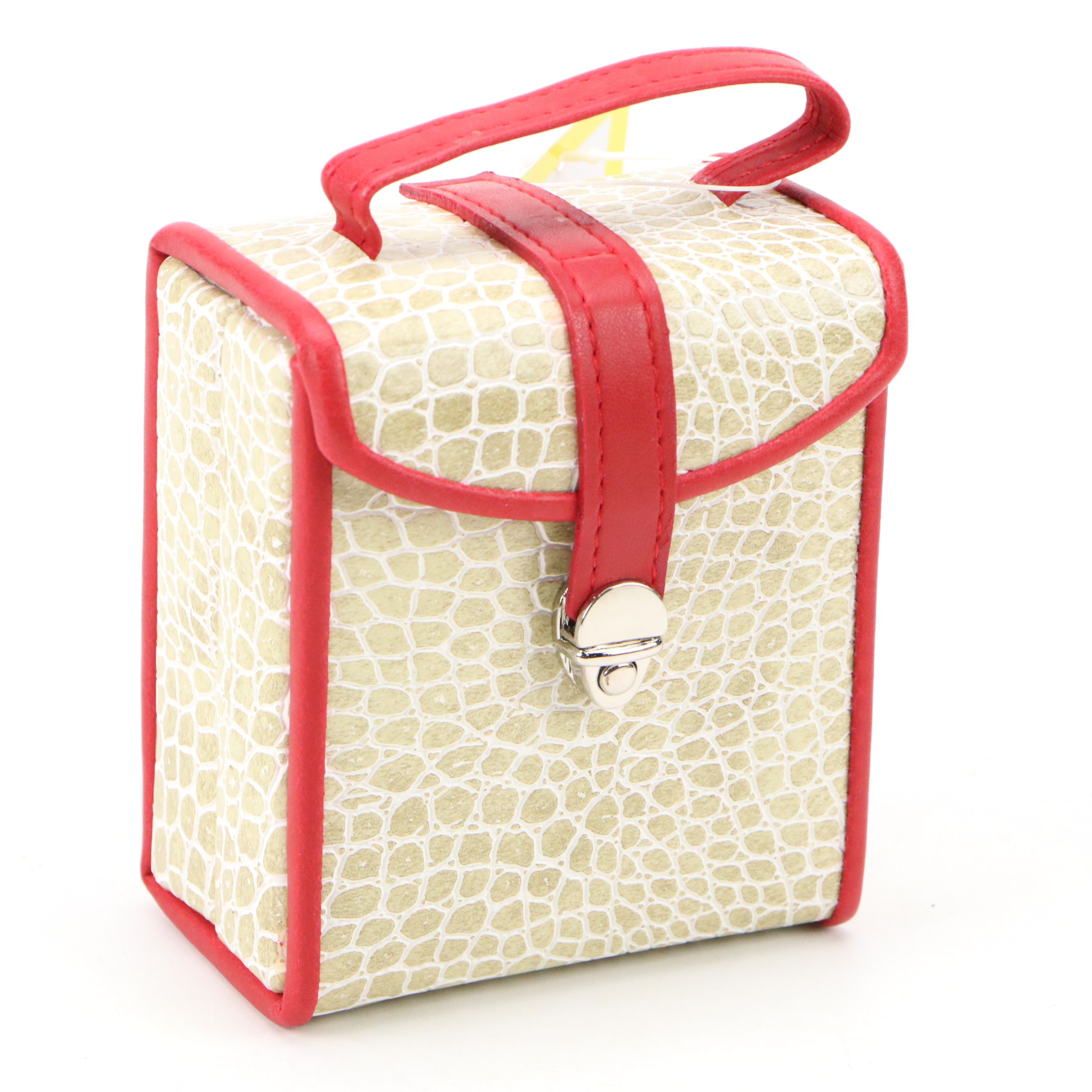 Alten International Faux Crocodile Embossed Travel Jewelry Cases