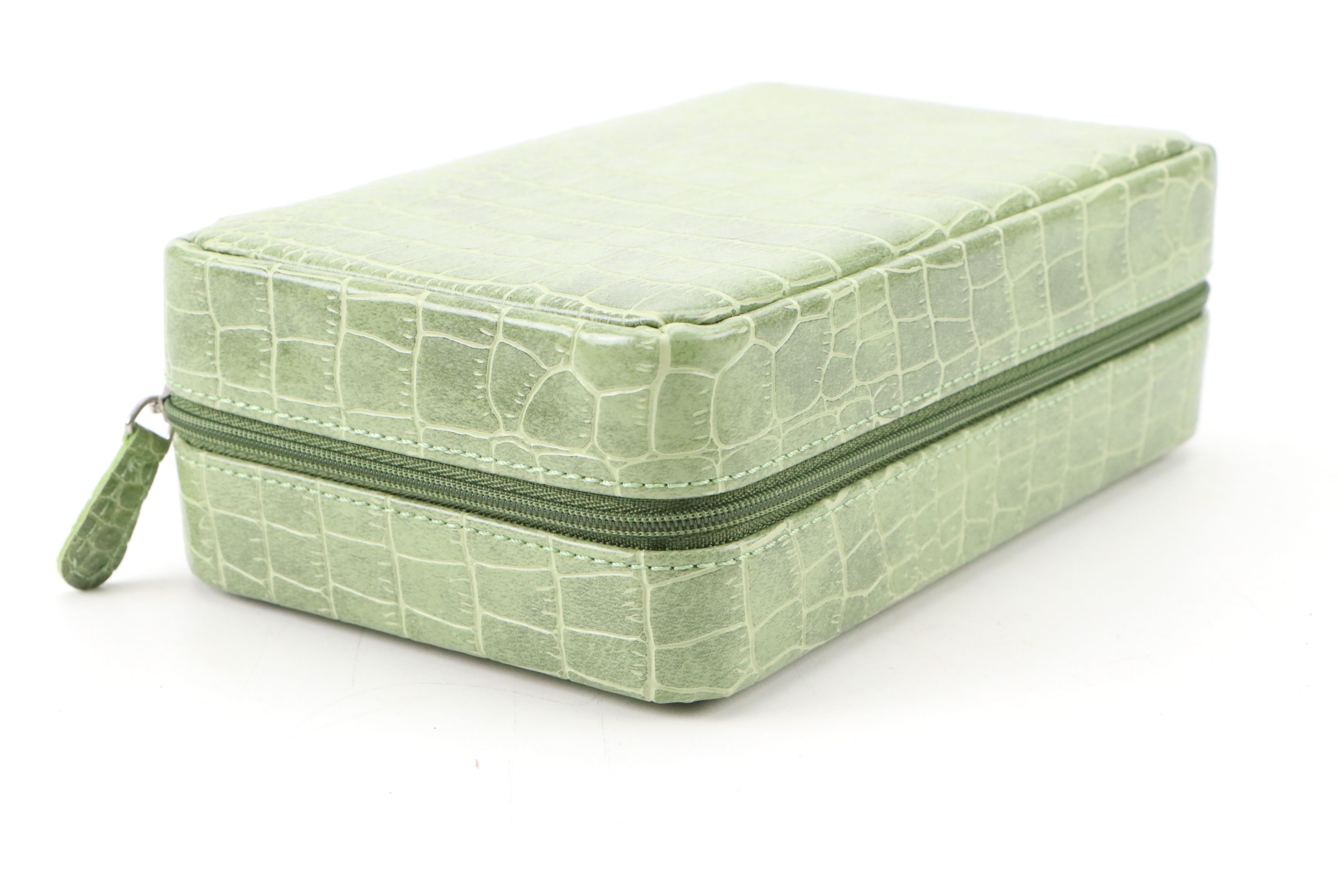 Alten International Faux Crocodile Embossed Travel Jewelry Cases