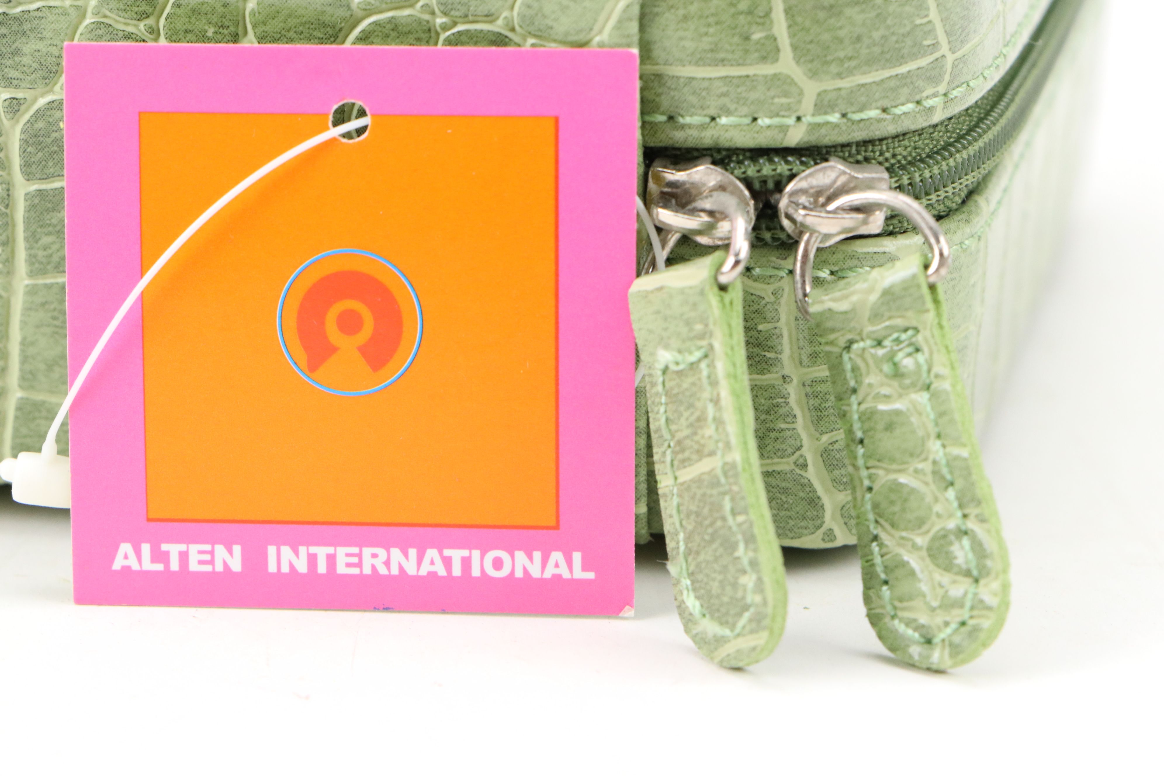 Alten International Faux Crocodile Embossed Travel Jewelry Cases