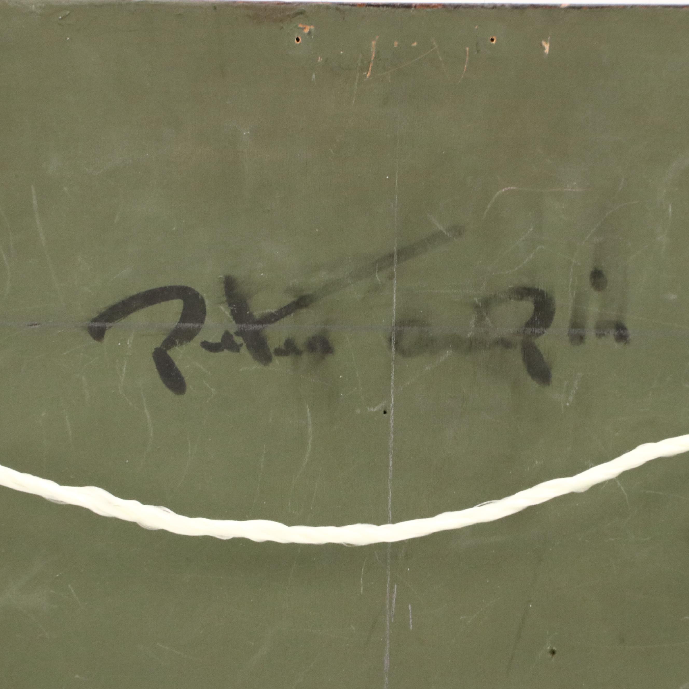 Oil Painting of Colonial Horse Rider on Wood Panel, 20th Century