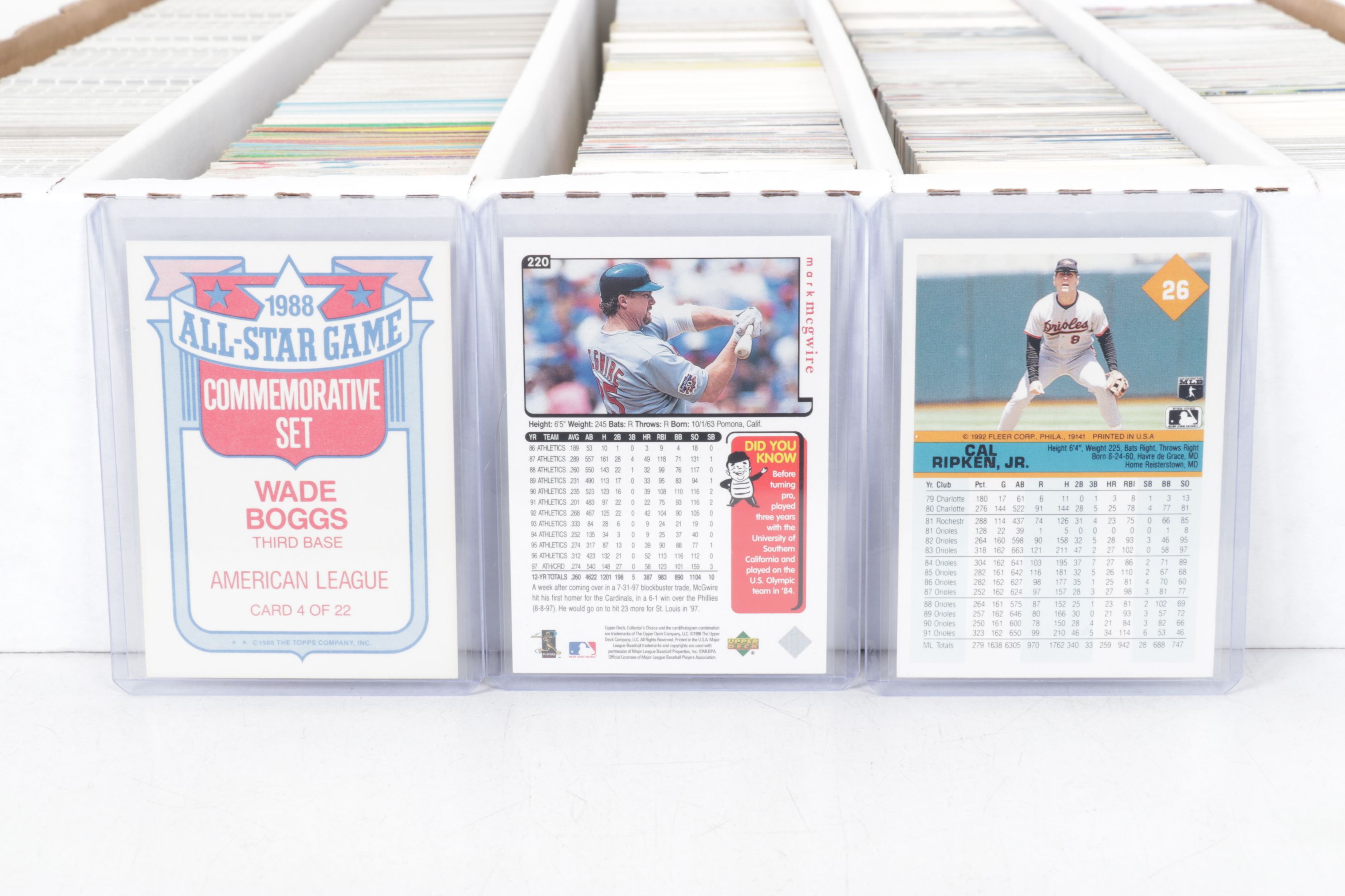 Wade Boggs, Mark McGwire & Other Baseball Trading Cards