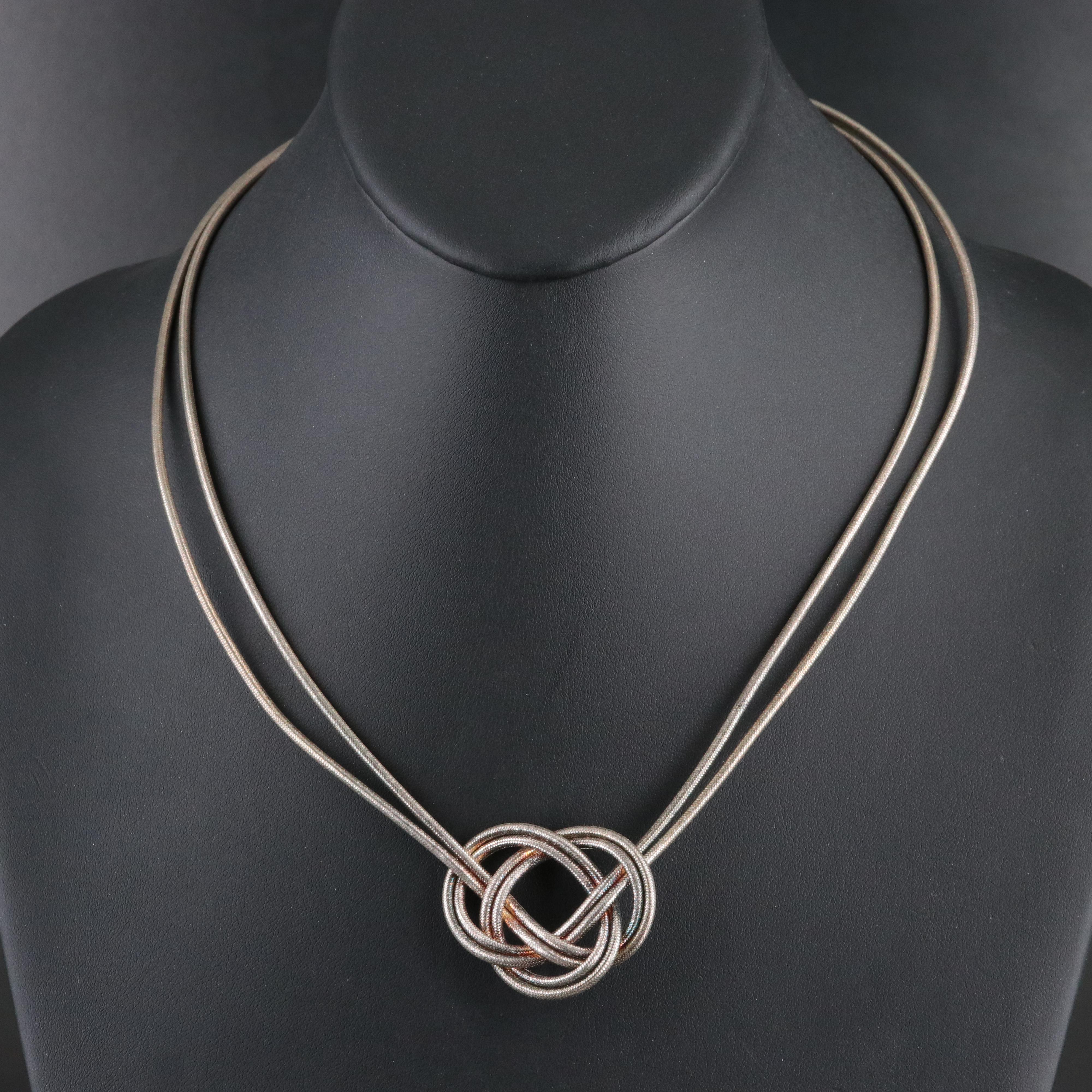 Italian Sterling Knot Necklace