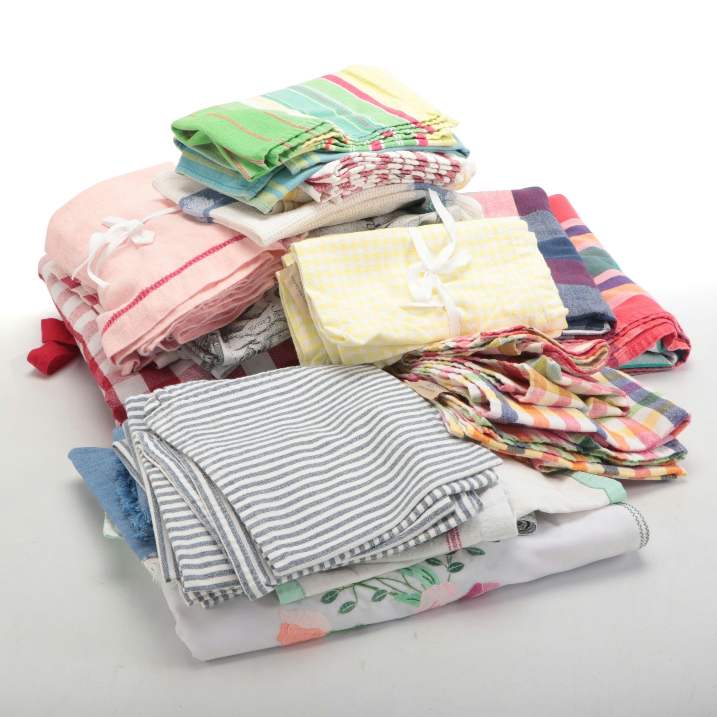 Sur La Table Plaid Cotton Placemats with Other Cotton Table Linens