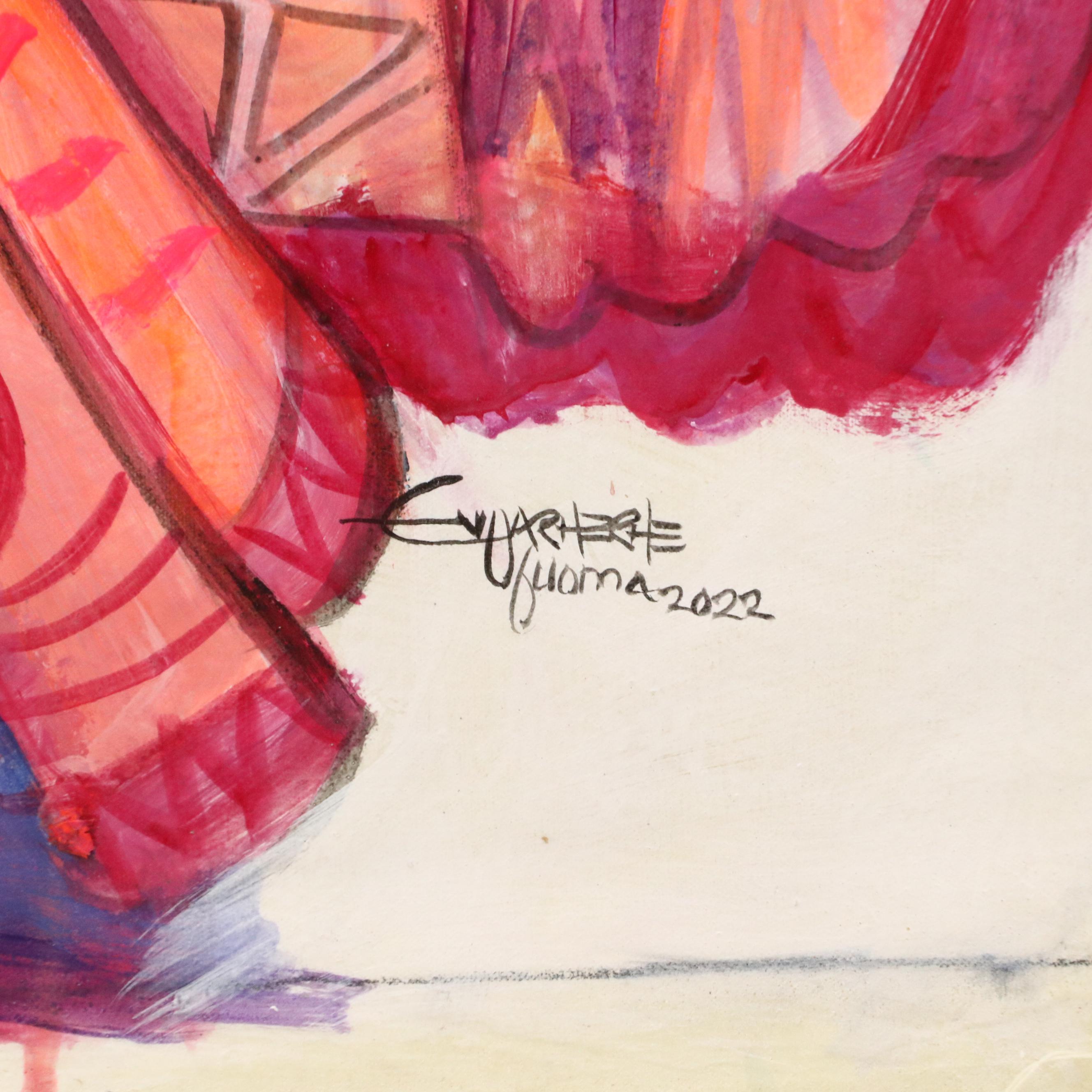 Evuarherhe Ufuoma Acrylic Painting "Dance with Me," 2022