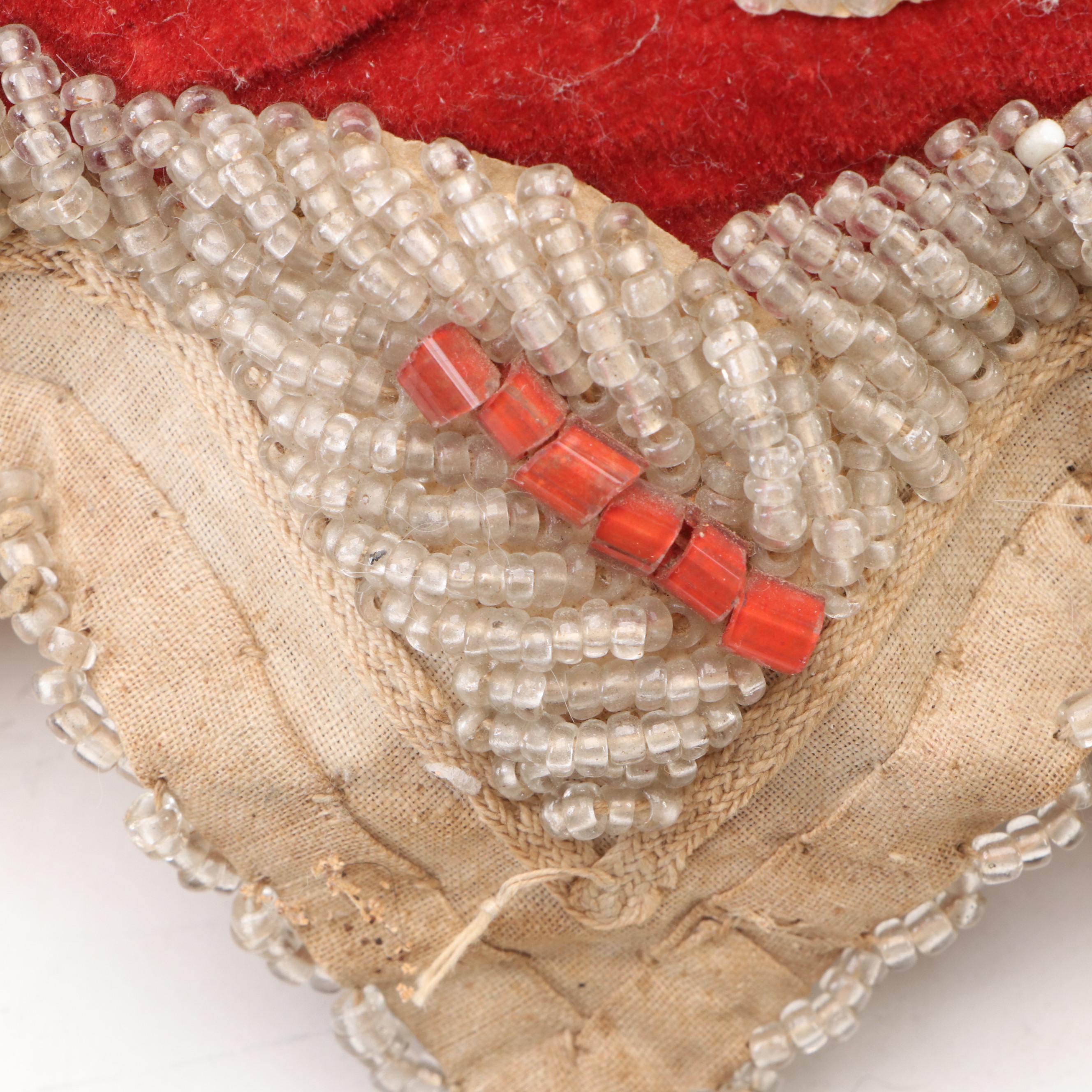 Handmade Native American Iroquois Beaded Bird Whimsy, 19th Century