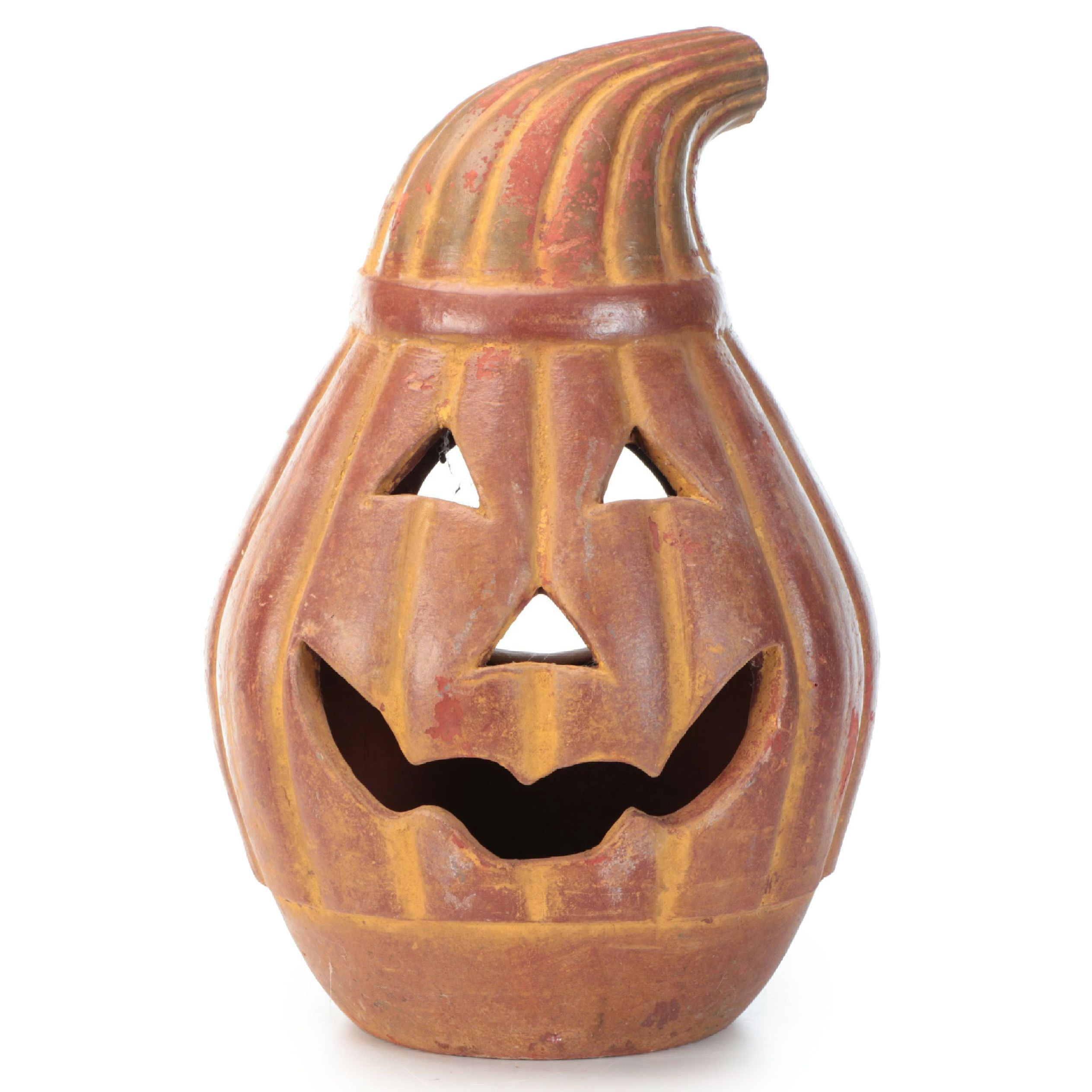 Ceramic Jack-o'-Lantern Halloween Chiminea
