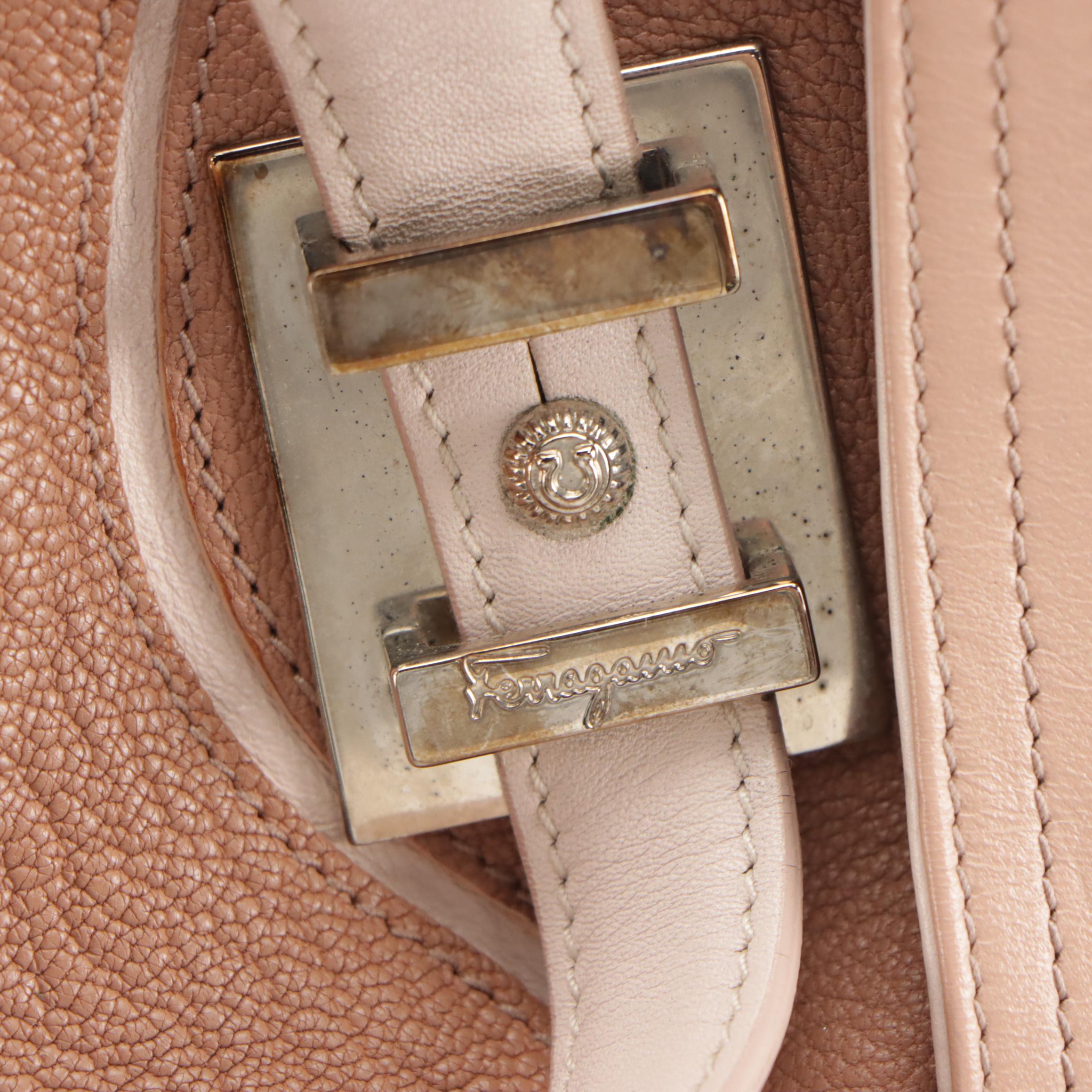 Salvatore Ferragamo Folded Corner Origami Satchel in Multi-Tonal Pieced Leather