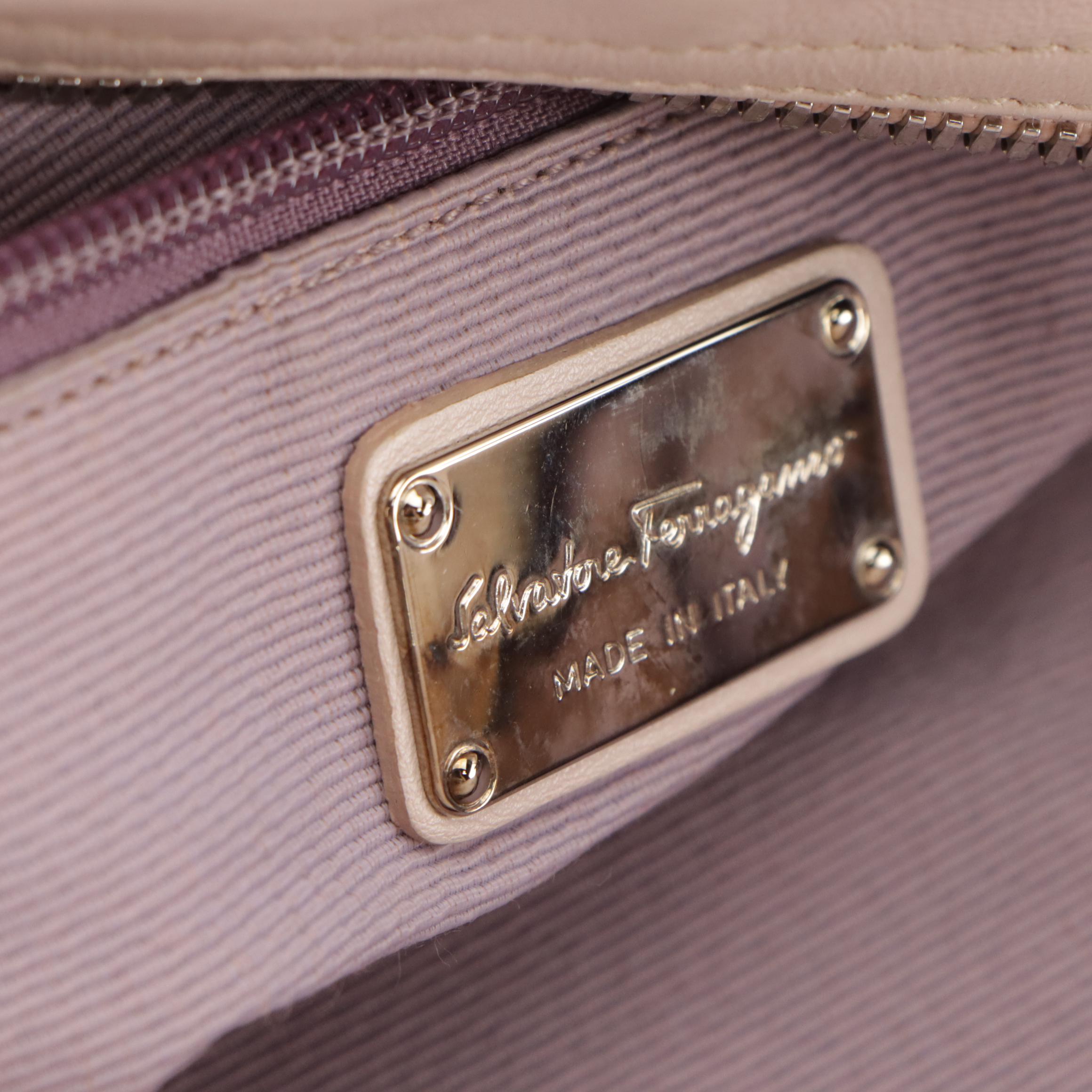 Salvatore Ferragamo Folded Corner Origami Satchel in Multi-Tonal Pieced Leather