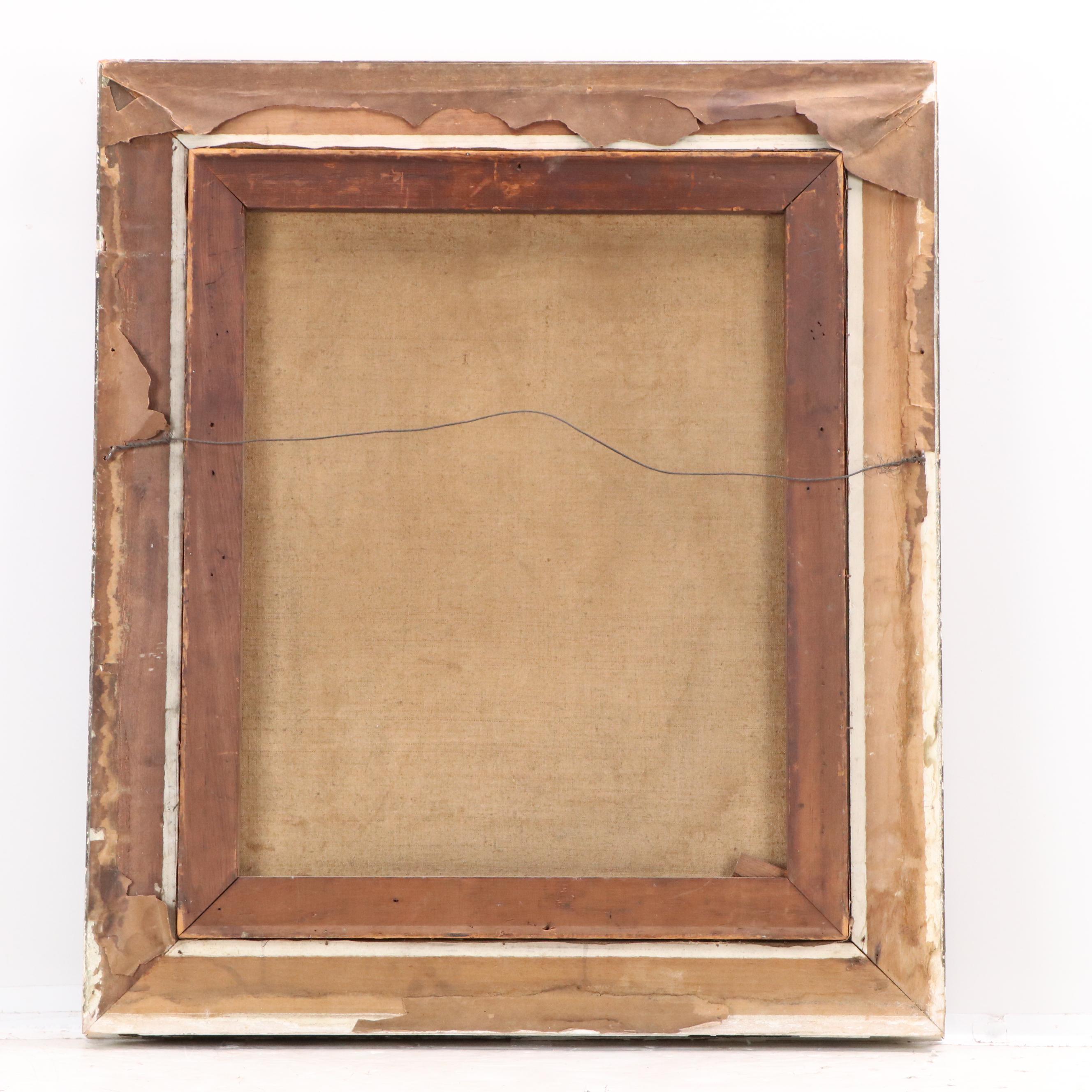 Woodland Oil Painting of Native American Deer Hunt