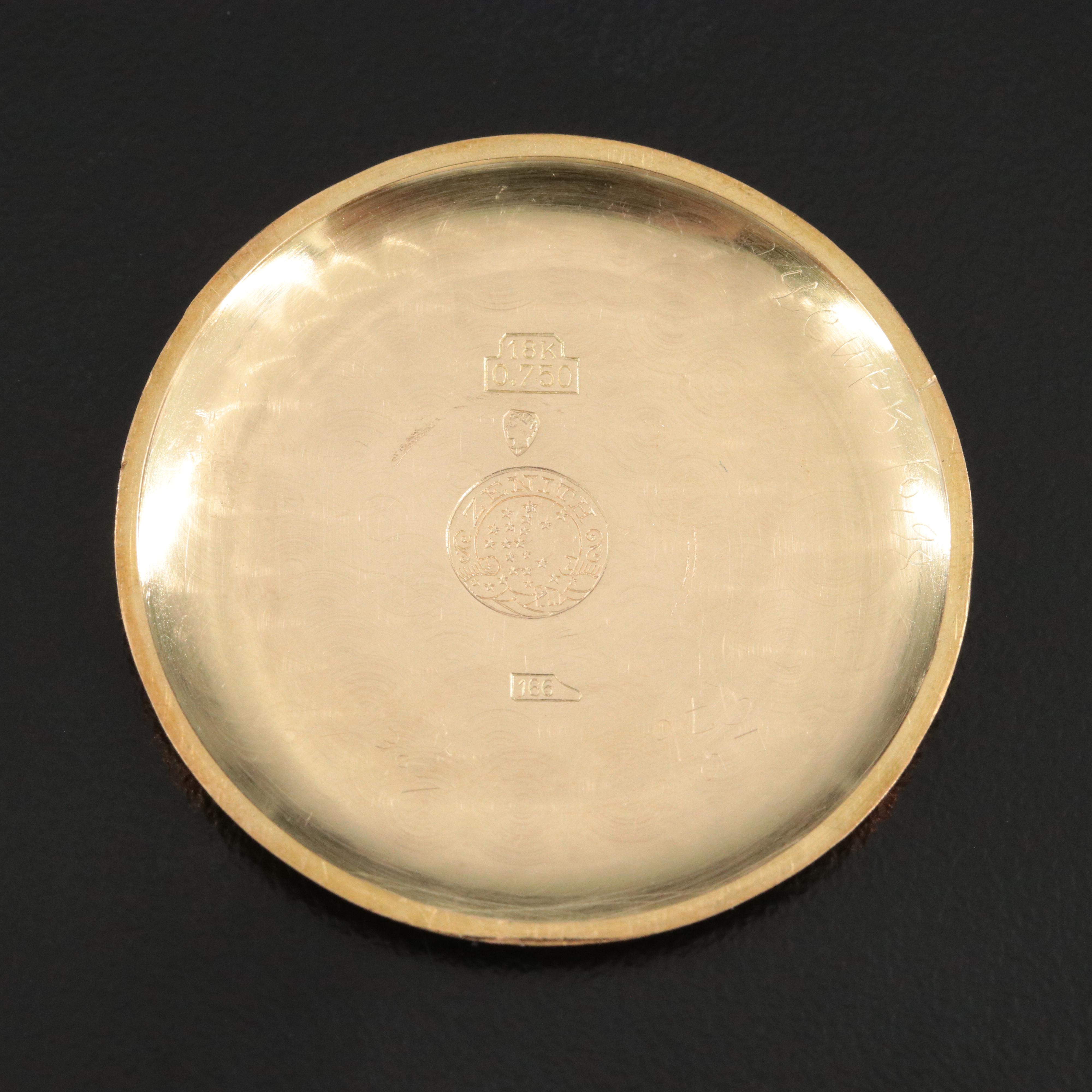 18K Zenith Chronograph Vintage Watch