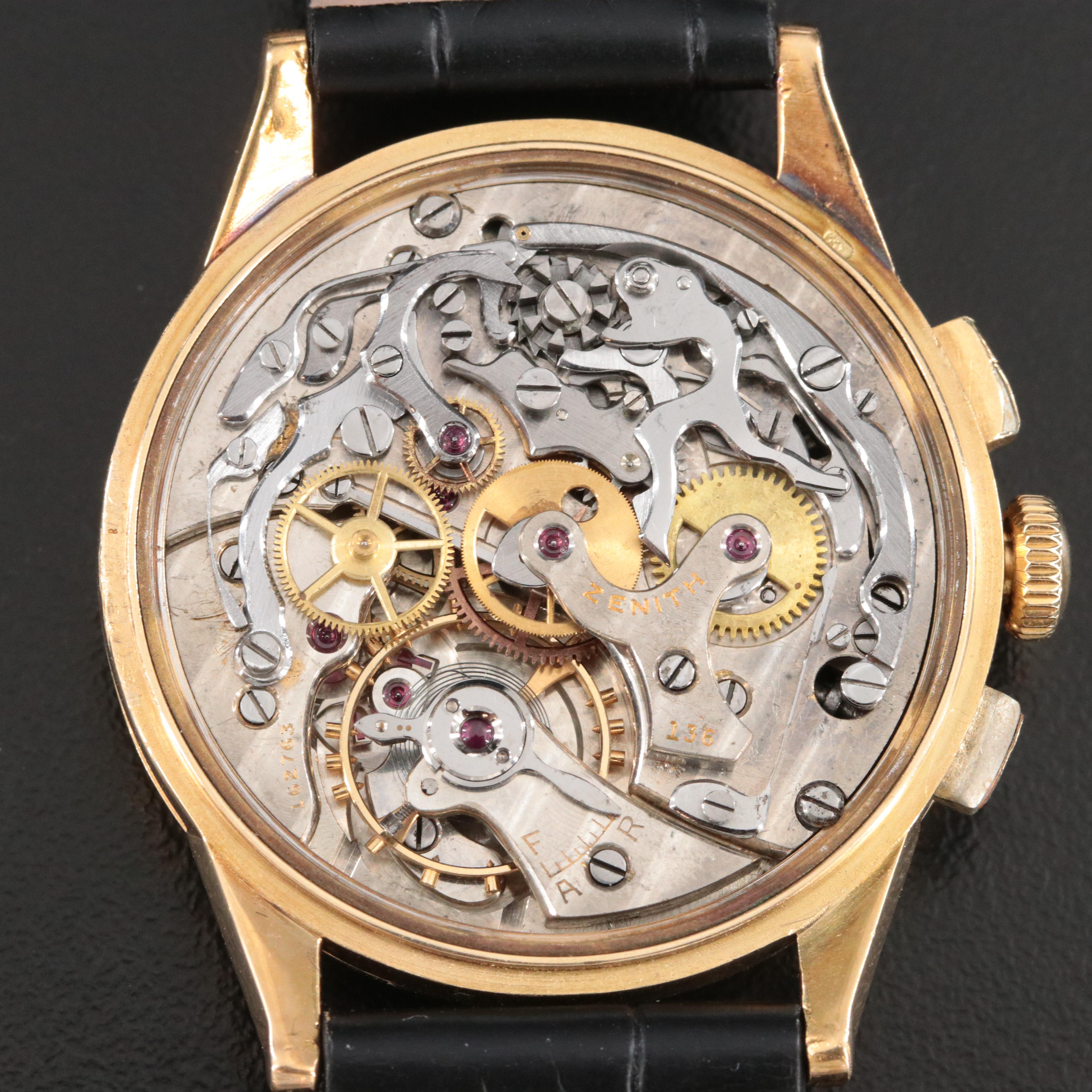 18K Zenith Chronograph Vintage Watch