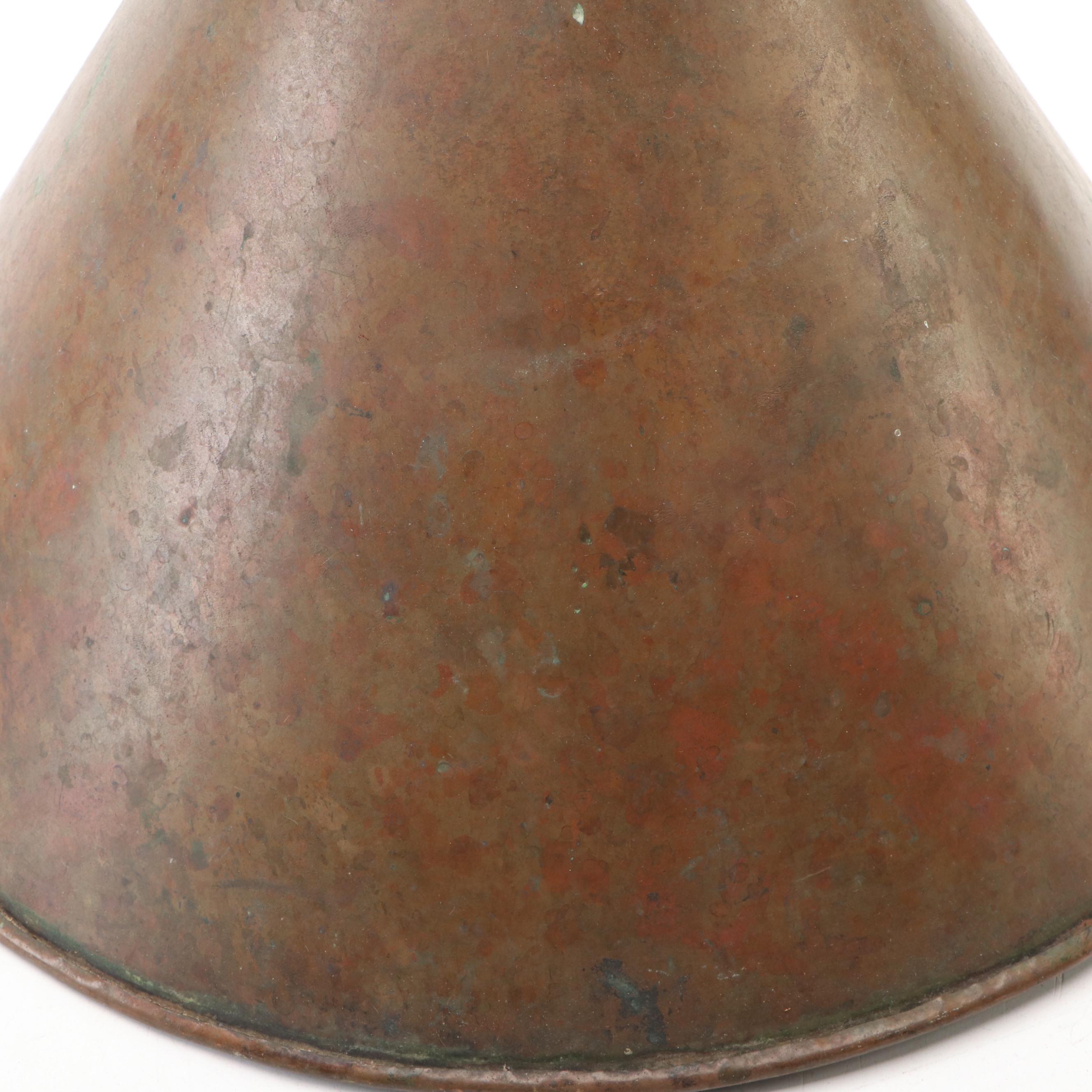 Hand-Forged Rolled Rim Metal Oil Funnel