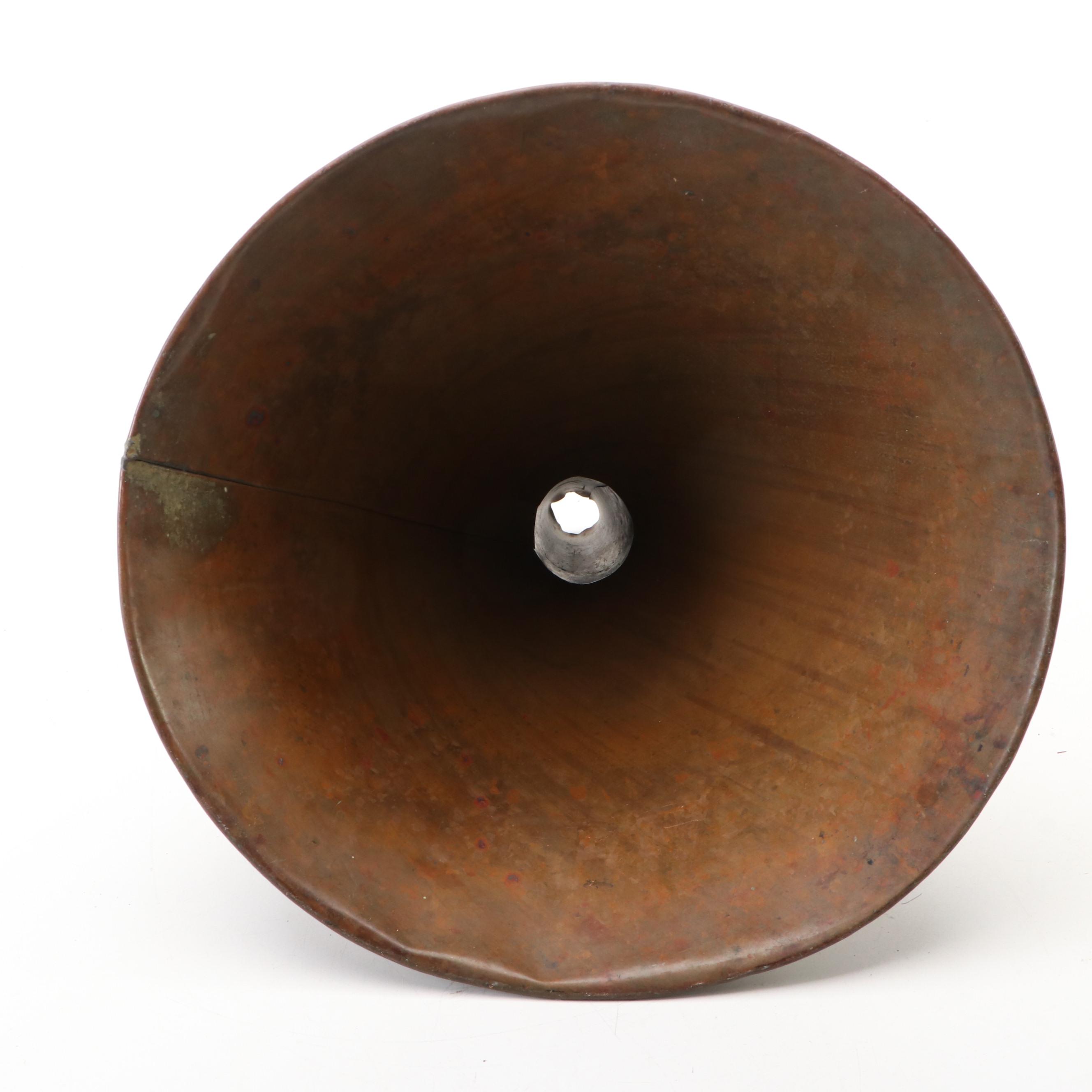 Hand-Forged Rolled Rim Metal Oil Funnel