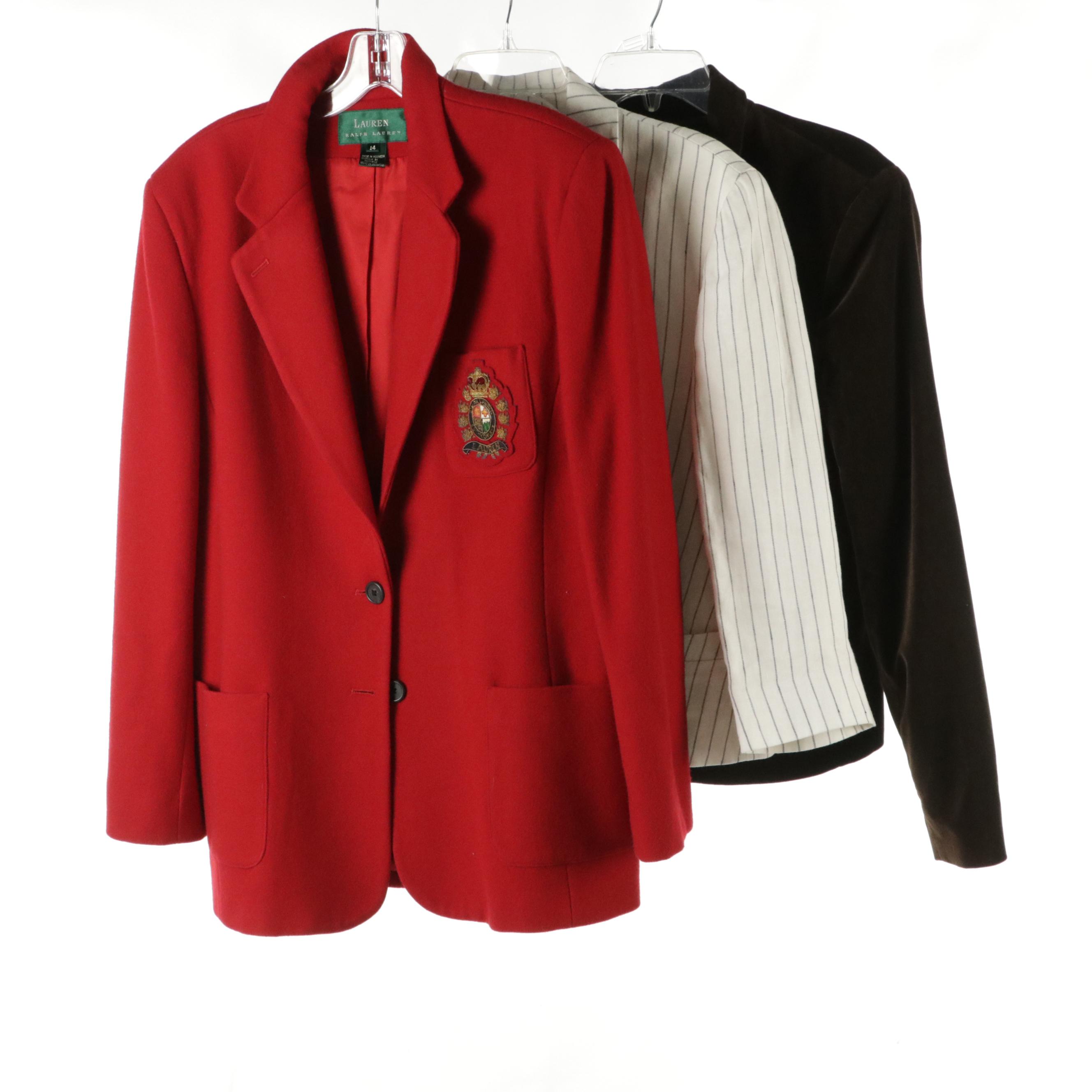 Lauren Ralph Lauren Velvet, Linen, and Wool Blend Jackets and Blazer