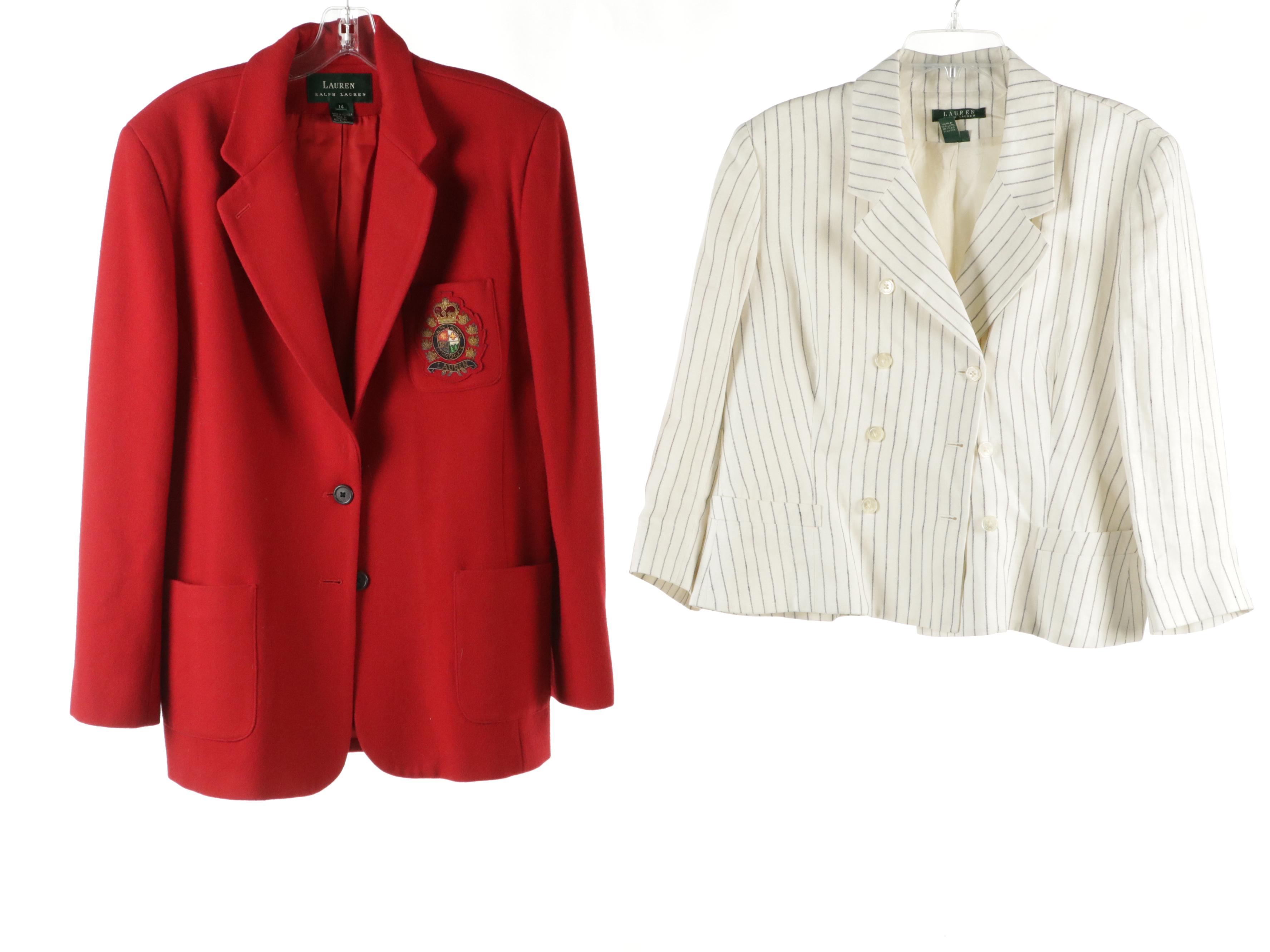 Lauren Ralph Lauren Velvet, Linen, and Wool Blend Jackets and Blazer