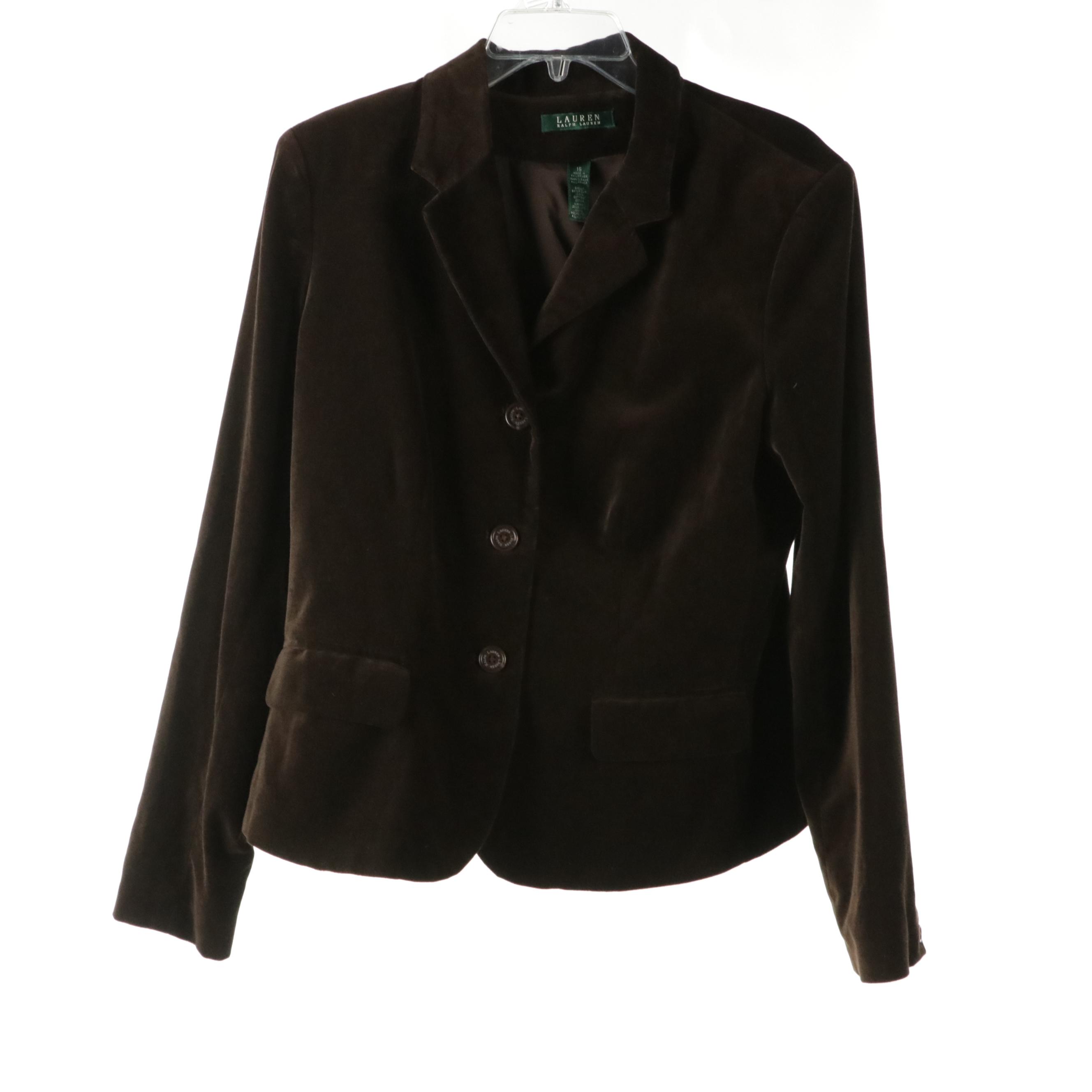 Lauren Ralph Lauren Velvet, Linen, and Wool Blend Jackets and Blazer