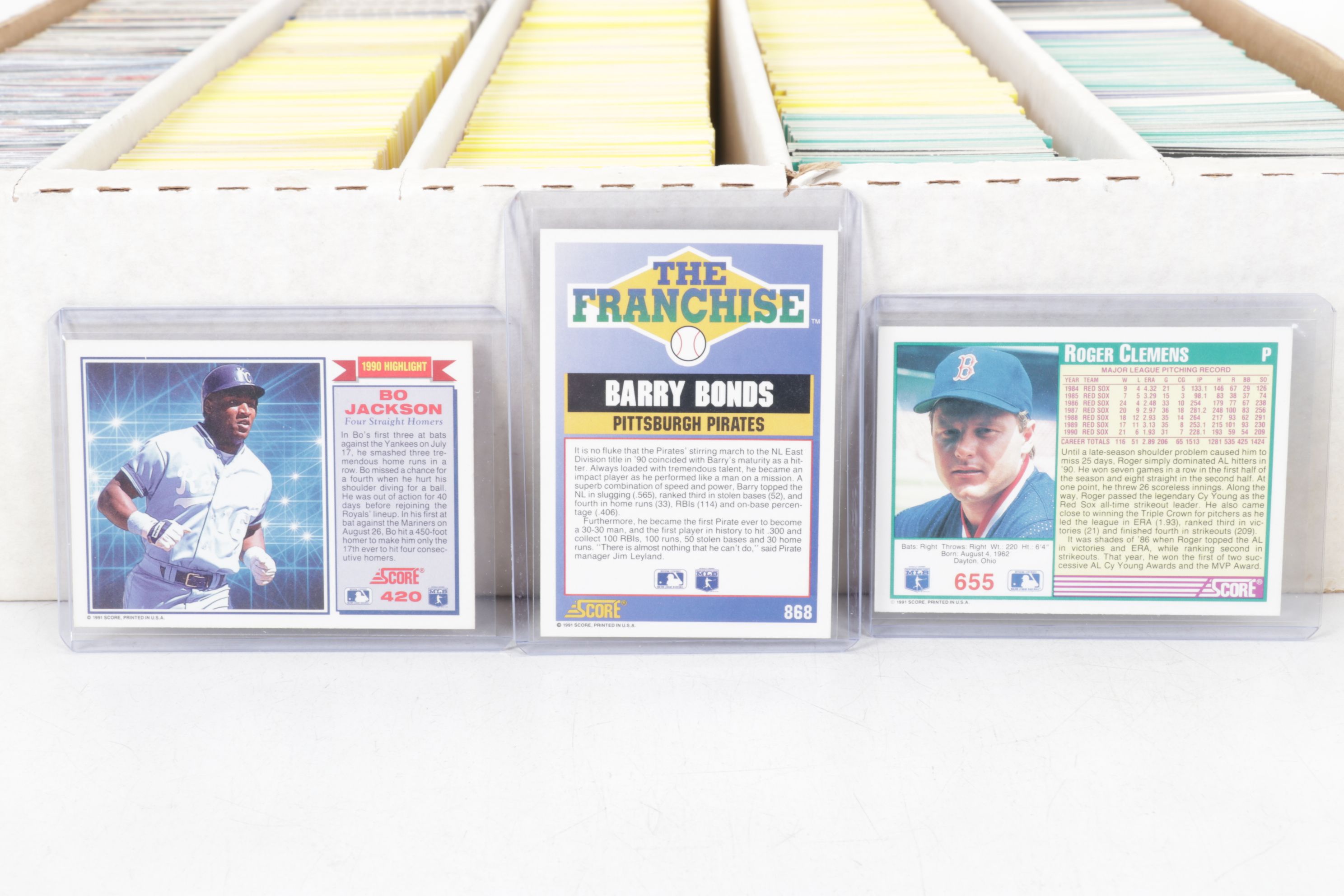 5,000 Assorted Topps, Score and Fleer Mint Condition Baseball Cards, 1989-1997