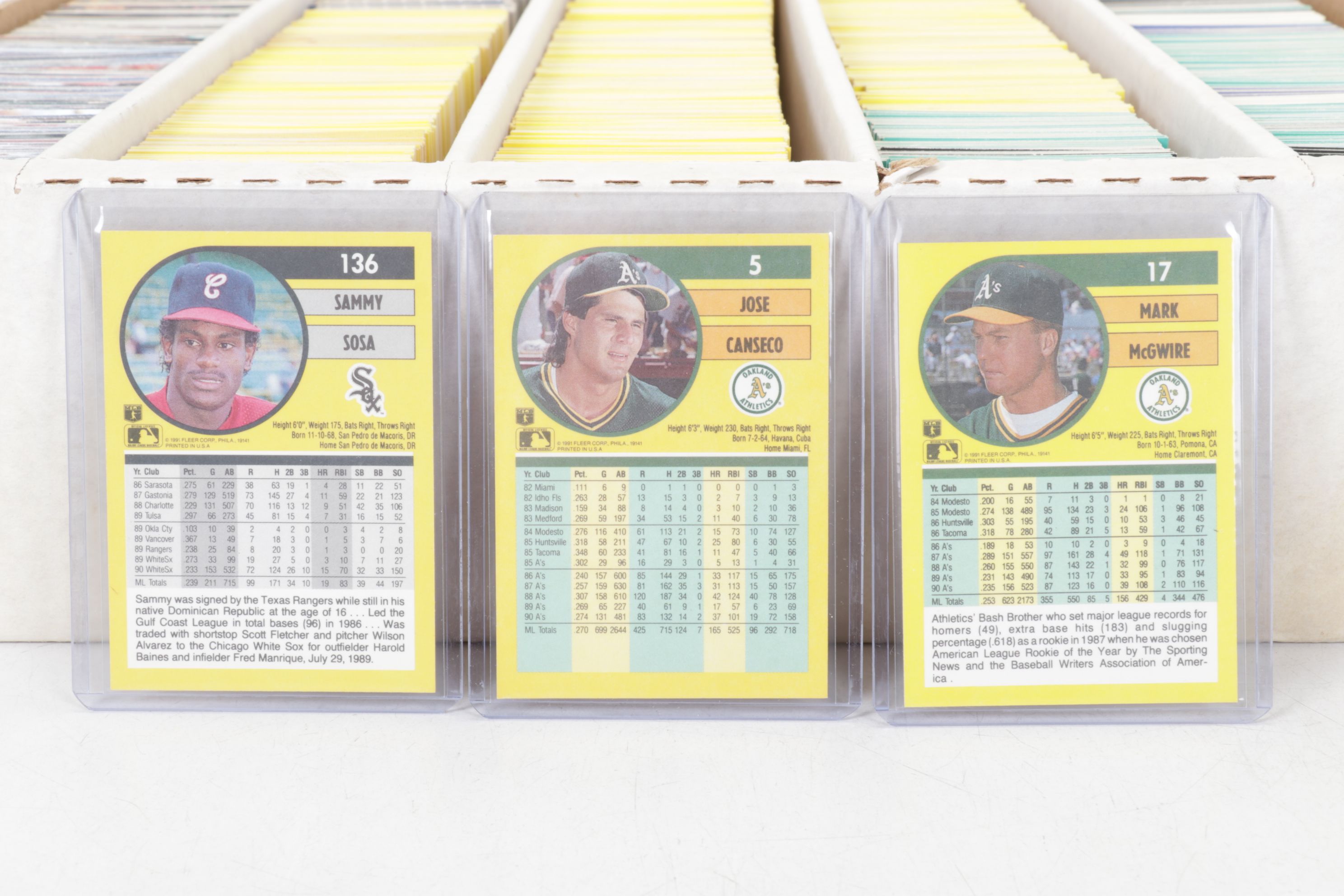 5,000 Assorted Topps, Score and Fleer Mint Condition Baseball Cards, 1989-1997