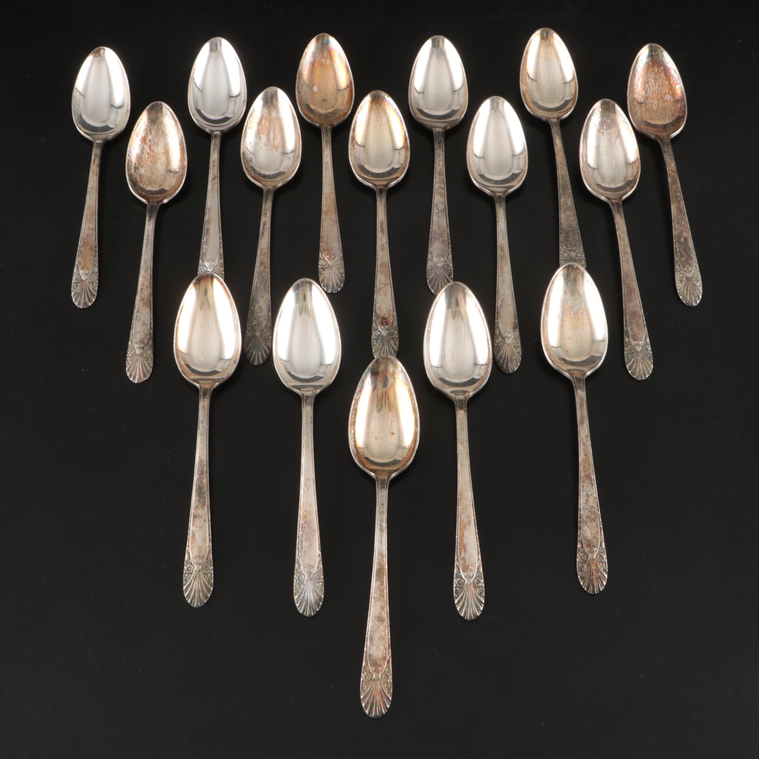 International "Radiance" Crown Silver Plate Spoons with A.F. Bannister Spoon Set