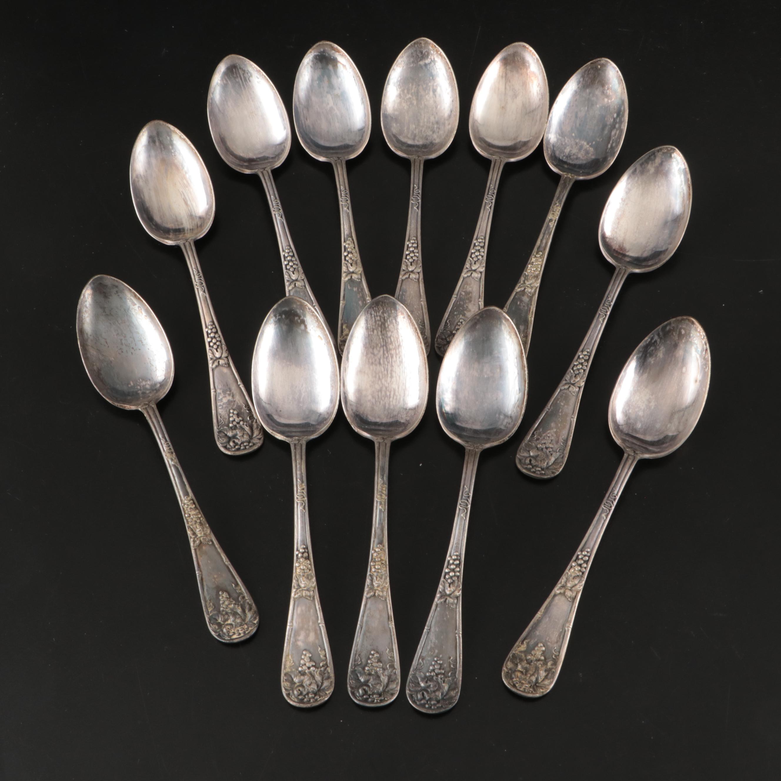 International "Radiance" Crown Silver Plate Spoons with A.F. Bannister Spoon Set