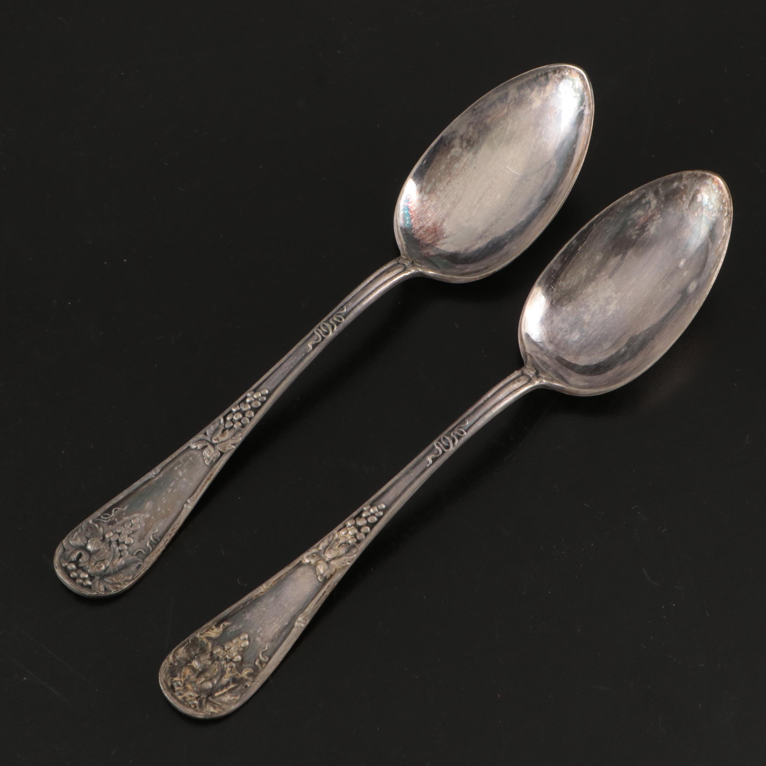 International "Radiance" Crown Silver Plate Spoons with A.F. Bannister Spoon Set