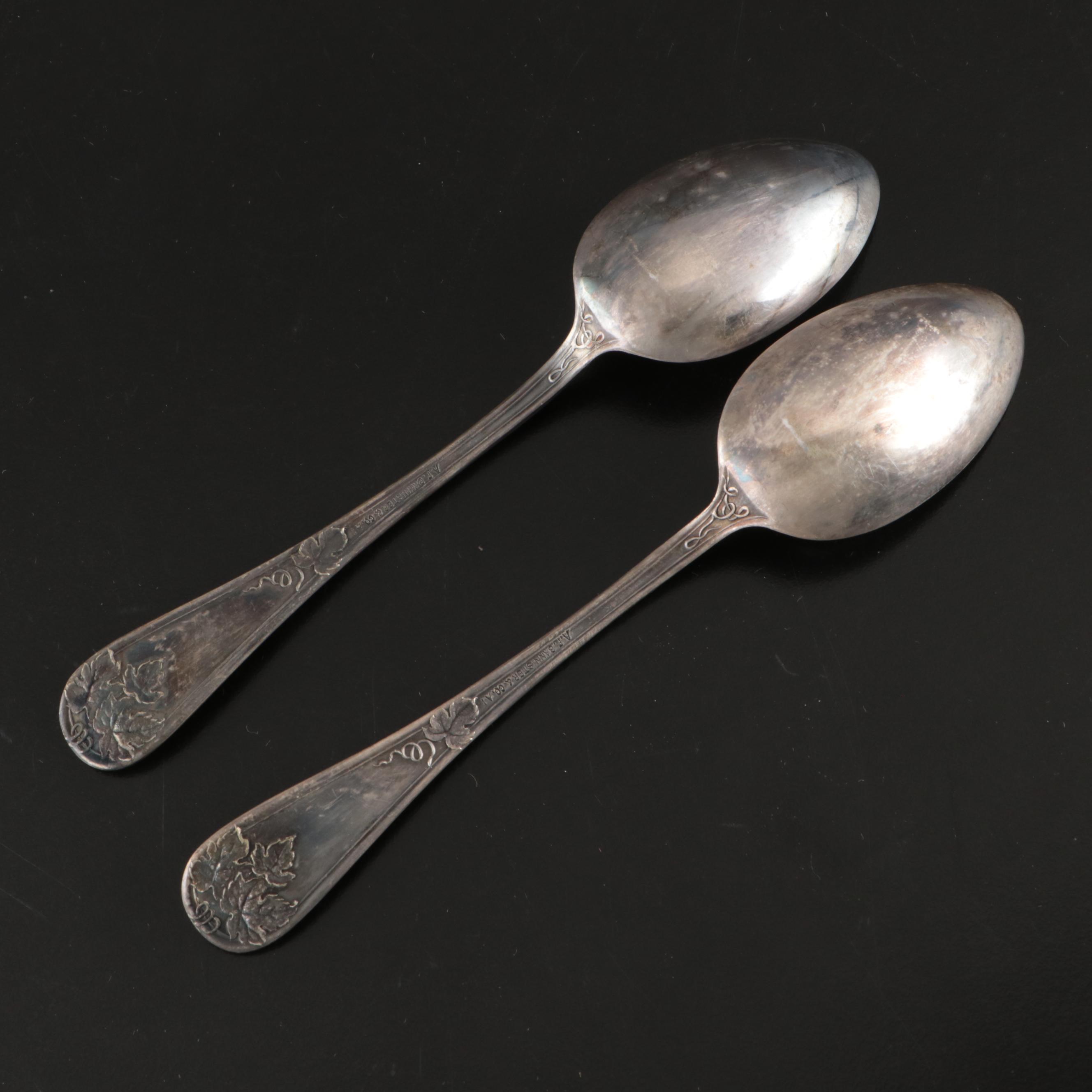 International "Radiance" Crown Silver Plate Spoons with A.F. Bannister Spoon Set