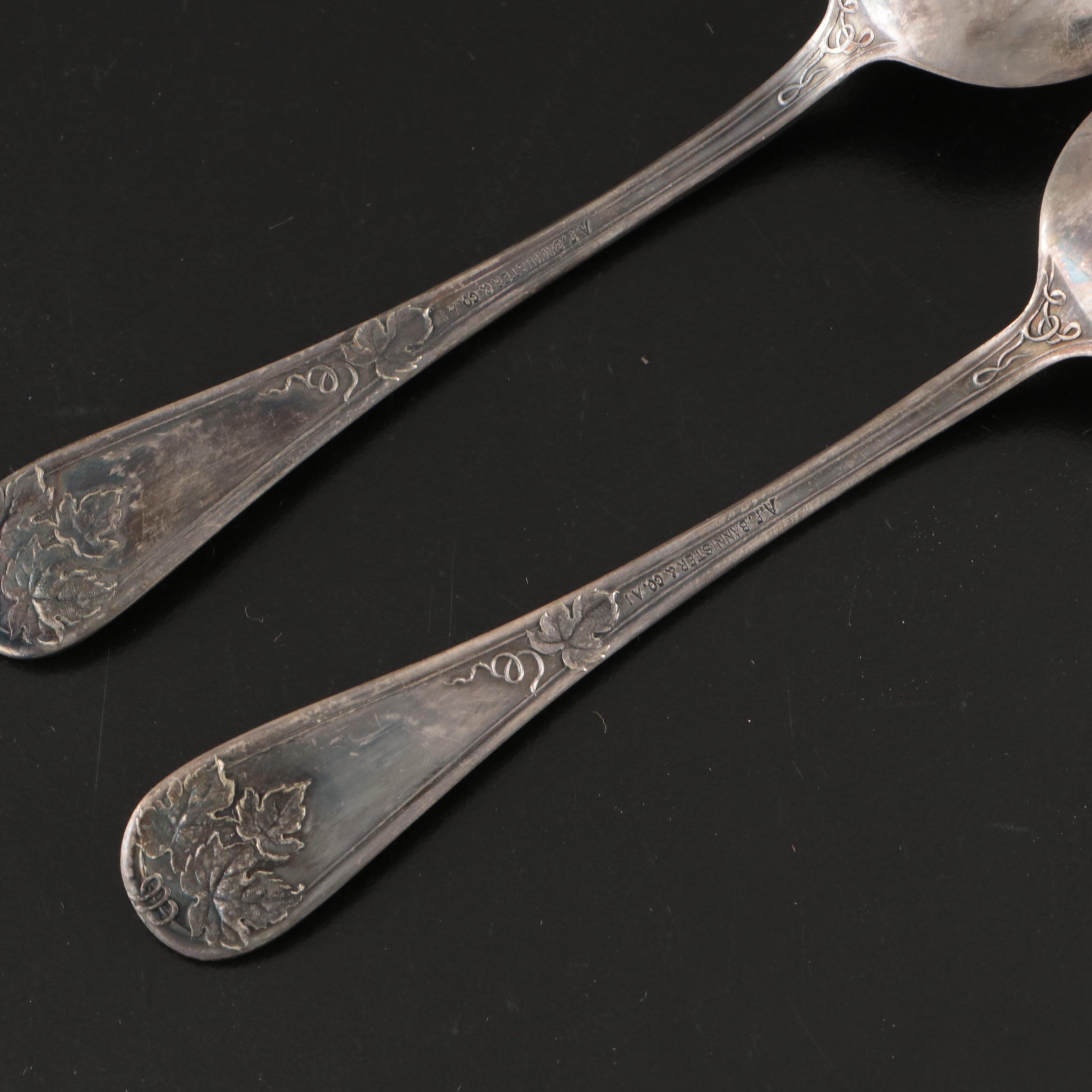 International "Radiance" Crown Silver Plate Spoons with A.F. Bannister Spoon Set