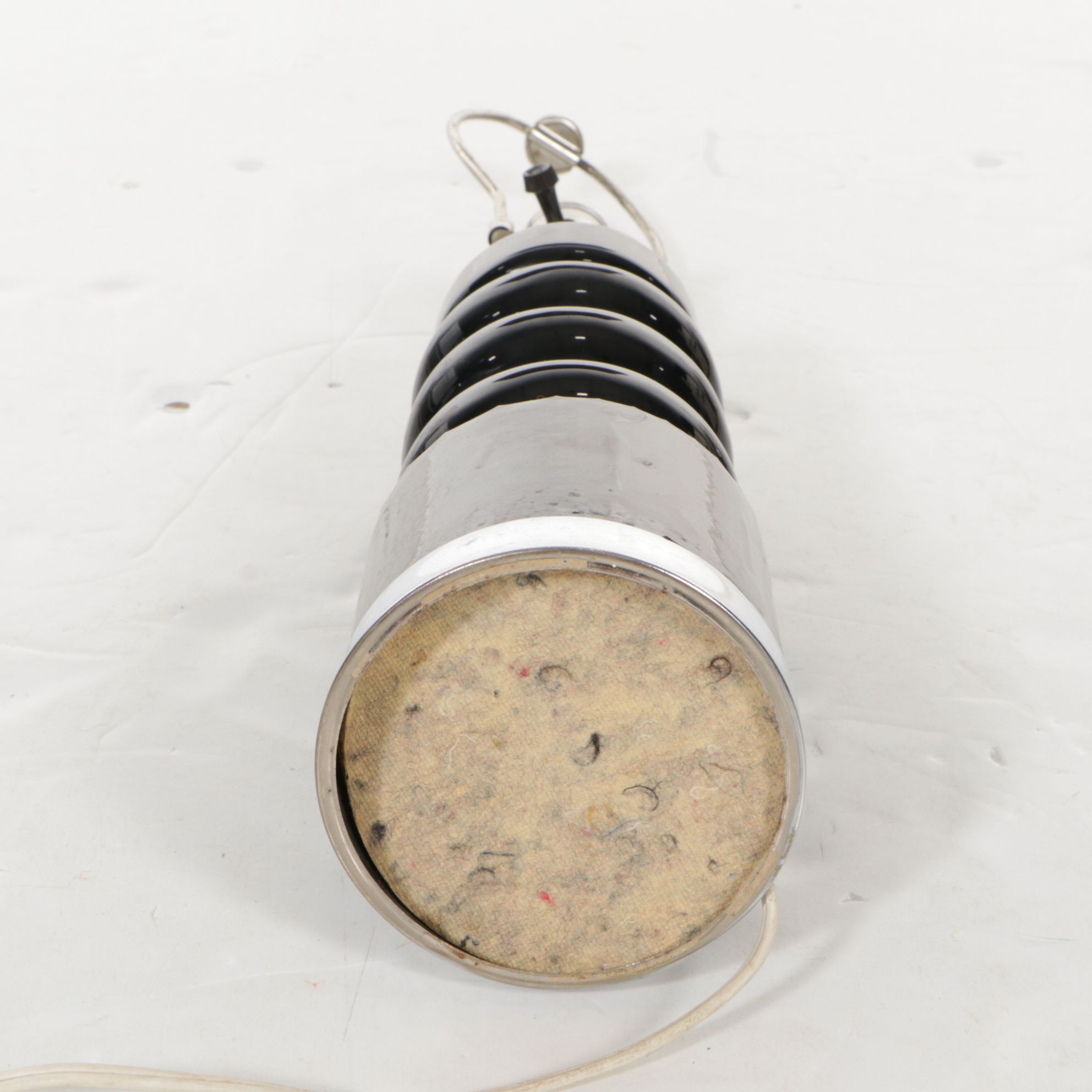 Mid Century Modern Black Pottery Table Lamp, Mid-20th Century