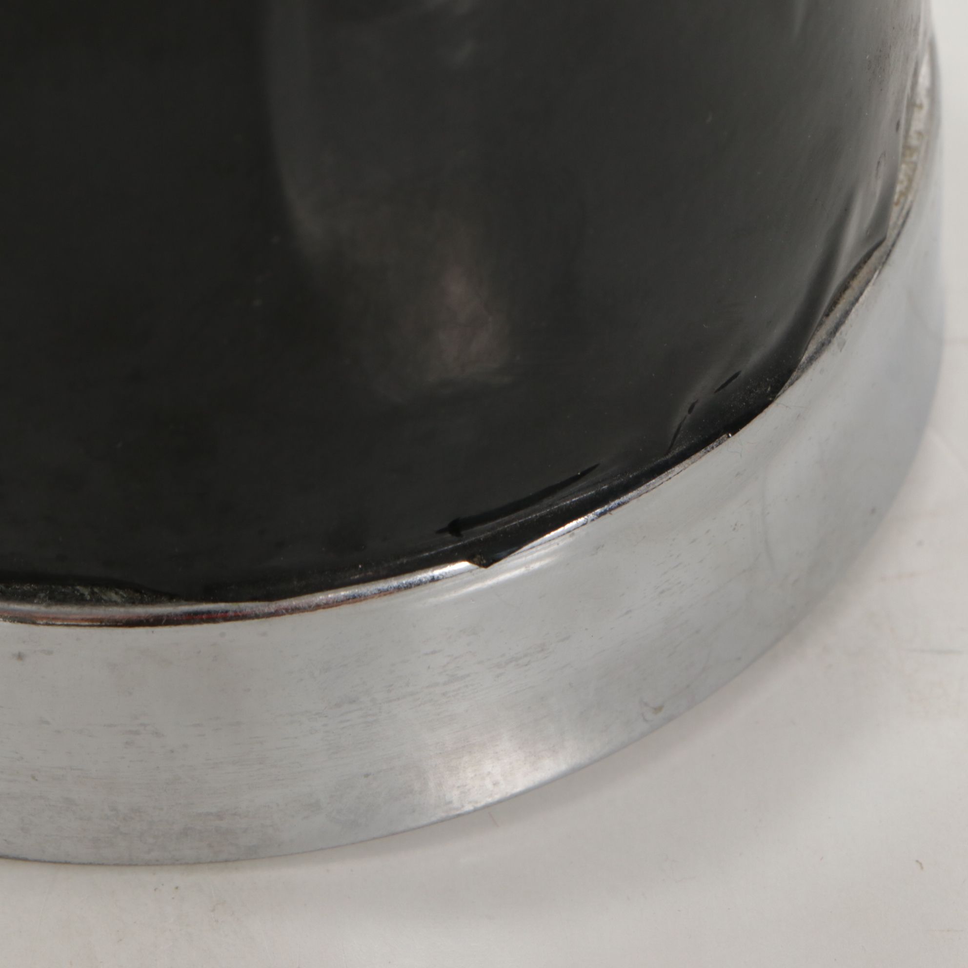 Mid Century Modern Black Pottery Table Lamp, Mid-20th Century