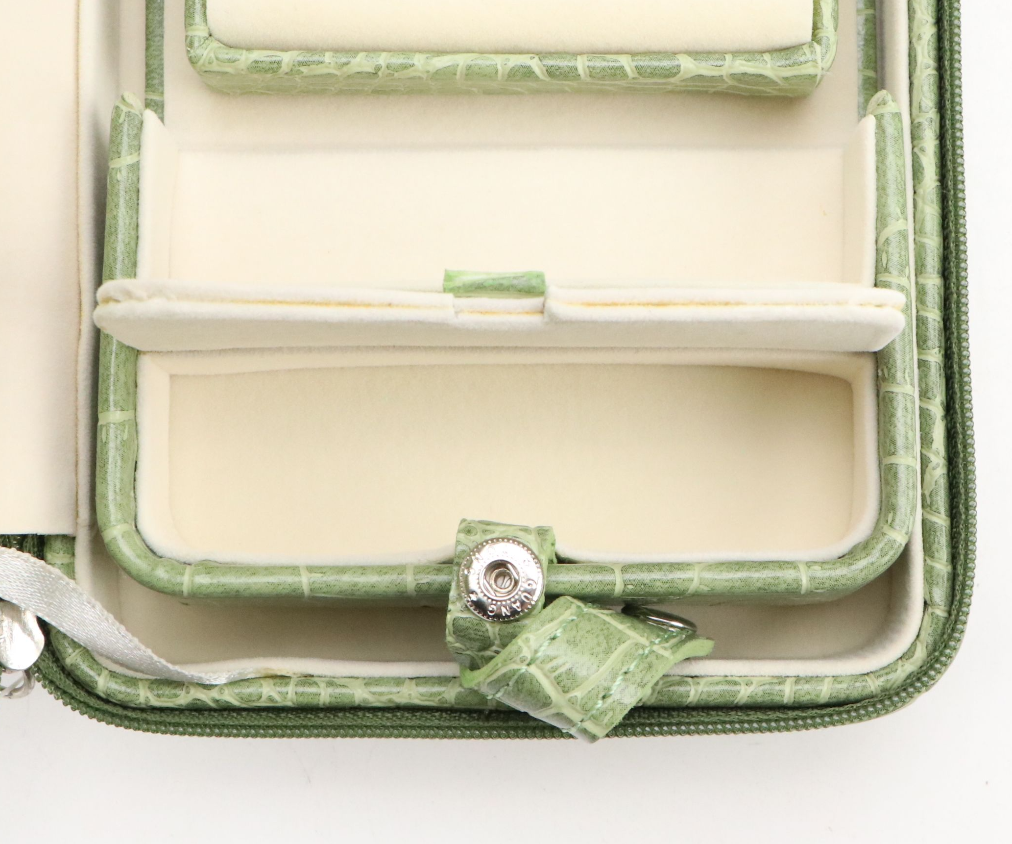 Alten International Faux Embossed Croc Travel Jewelry Boxes