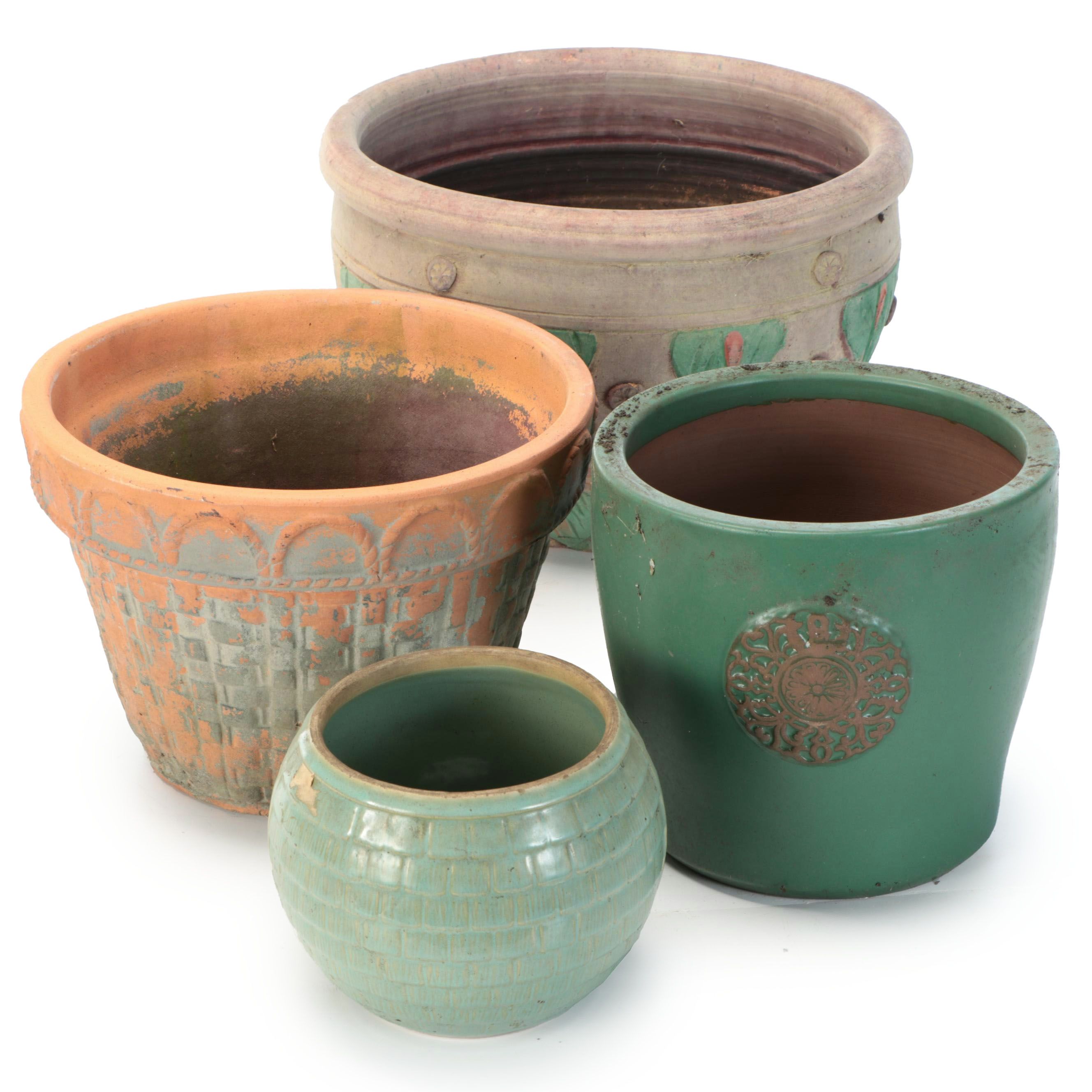 Basketweave and More Ceramic Planters