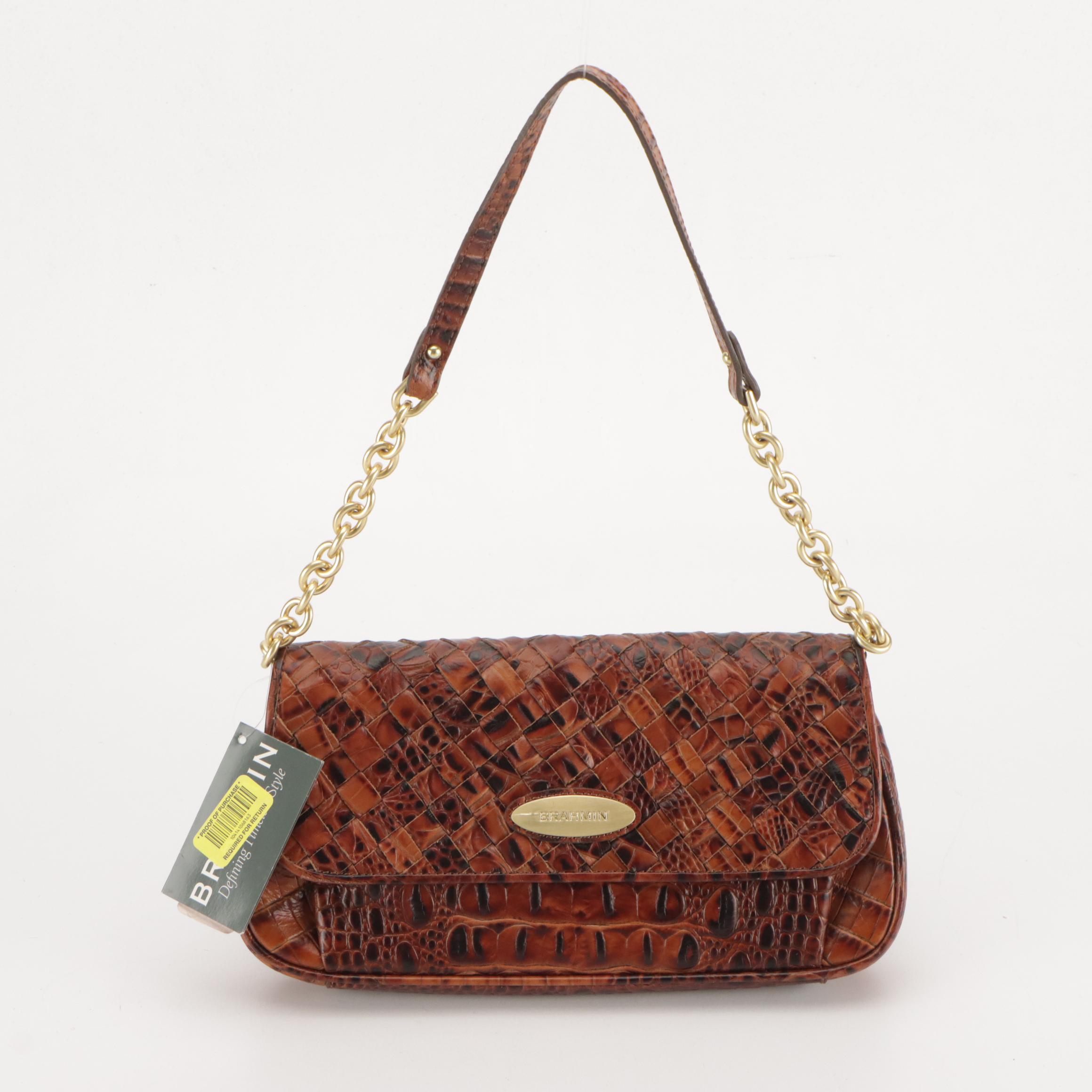 Brahmin "Teresa" Pecan Woven Leather Shoulder Bag, Dooney & Bourke Slouch Bag