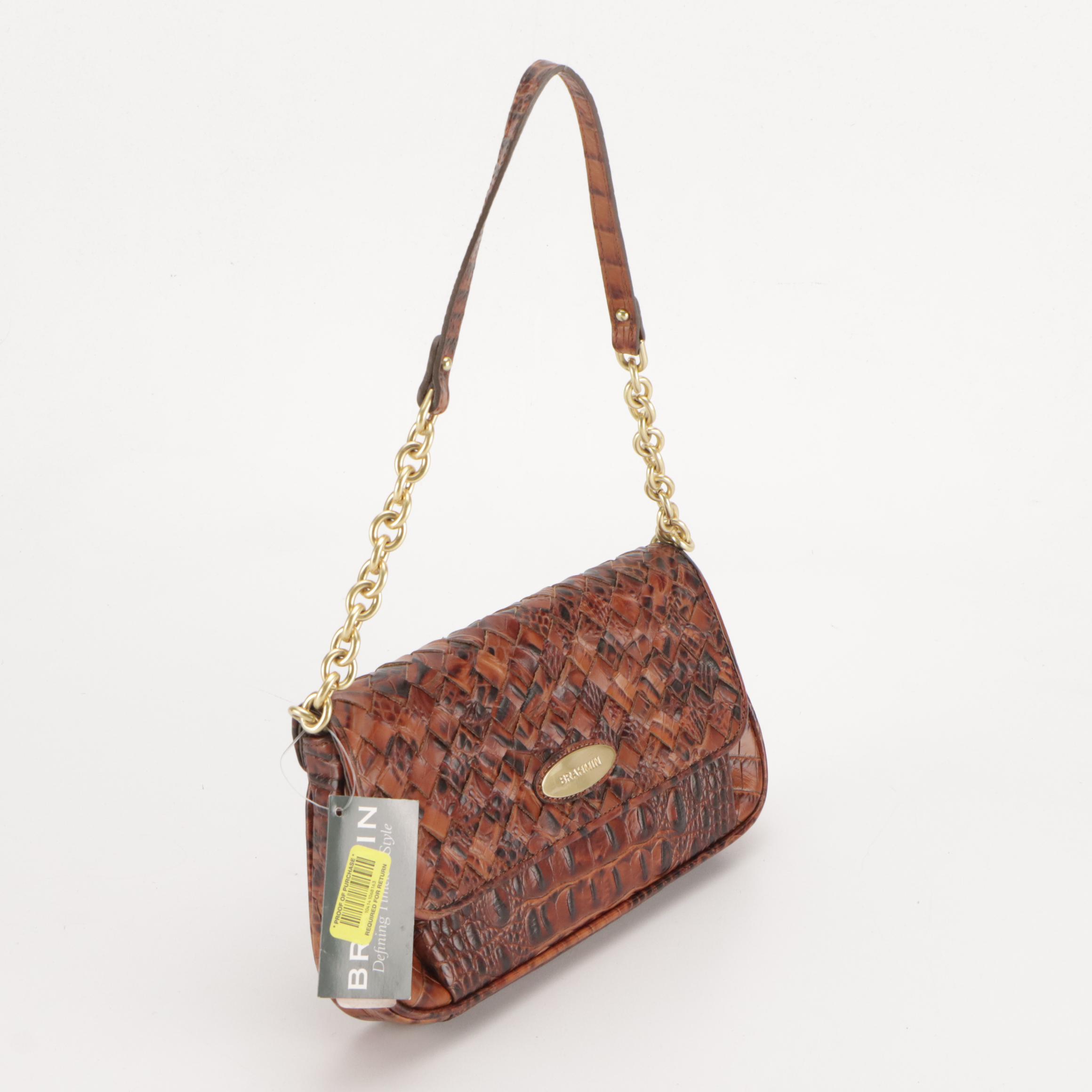 Brahmin "Teresa" Pecan Woven Leather Shoulder Bag, Dooney & Bourke Slouch Bag