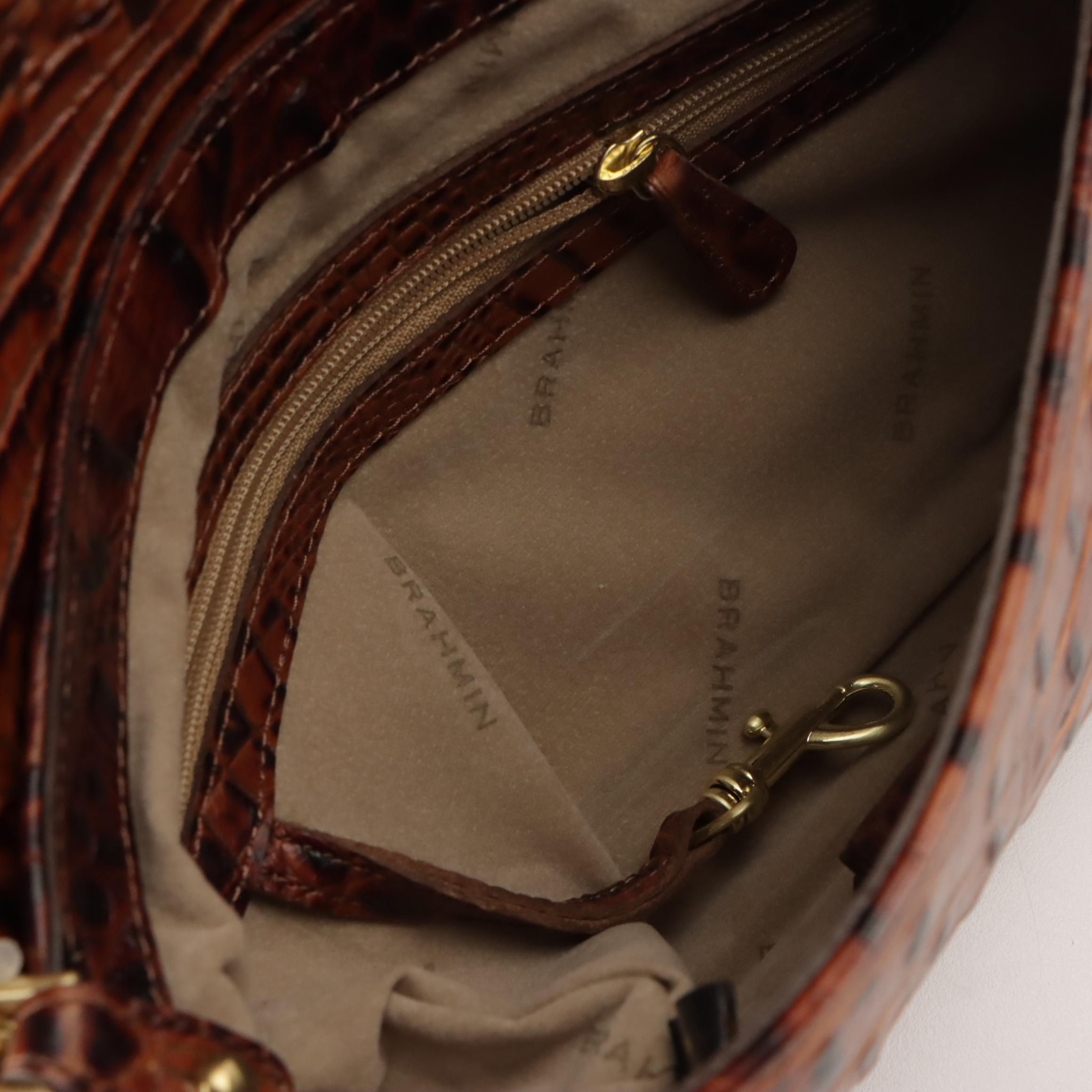 Brahmin "Teresa" Pecan Woven Leather Shoulder Bag, Dooney & Bourke Slouch Bag