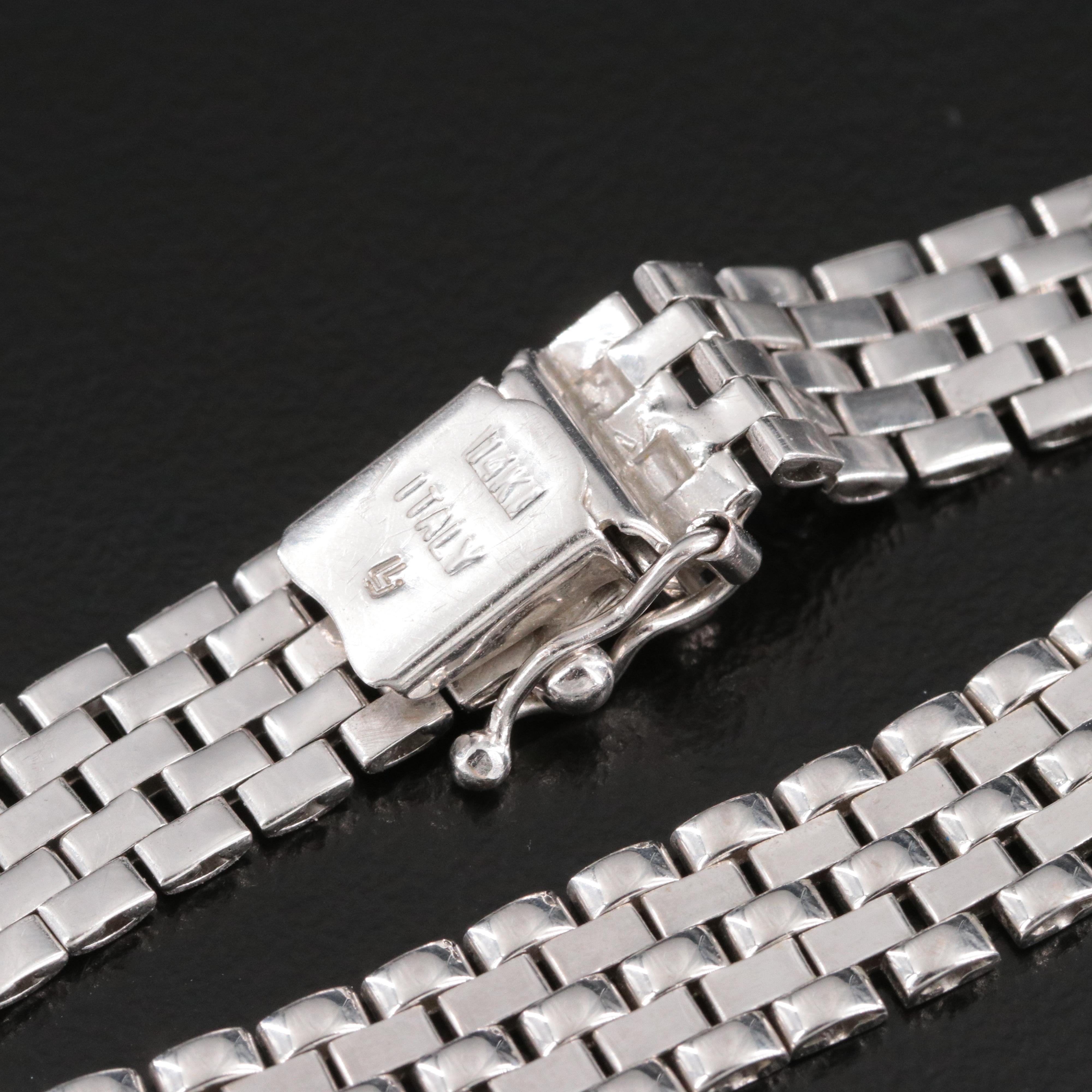 Italian 14K Panther Chain Bracelet