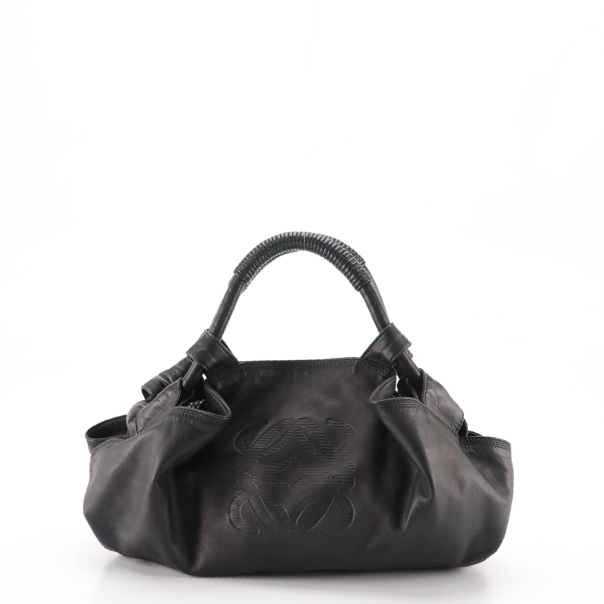 Loewe Anagram Aire Hobo Bag in Black Nappa Leather