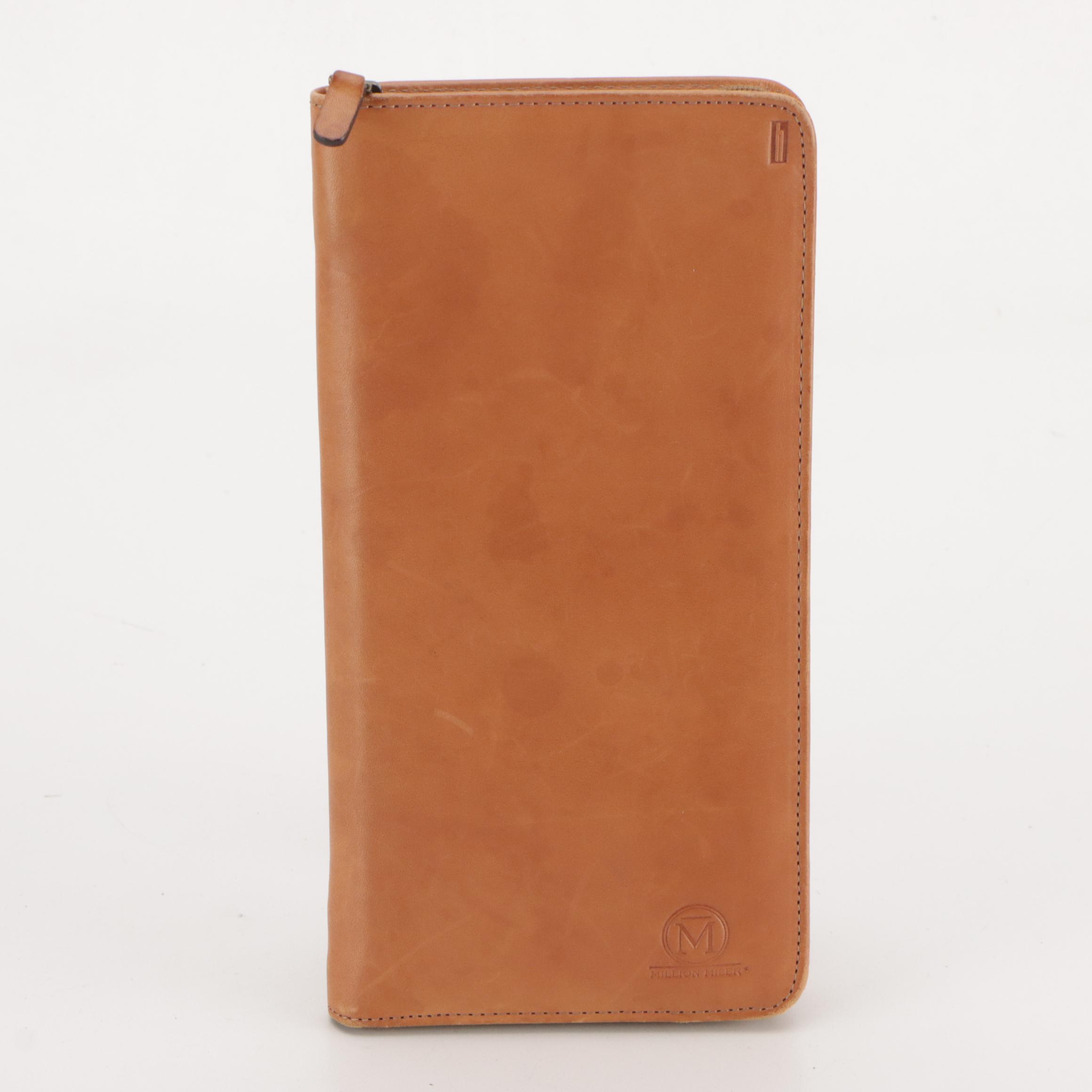 Bosca Correspondent and Hartmann Million Miler Leather Travel Organizers