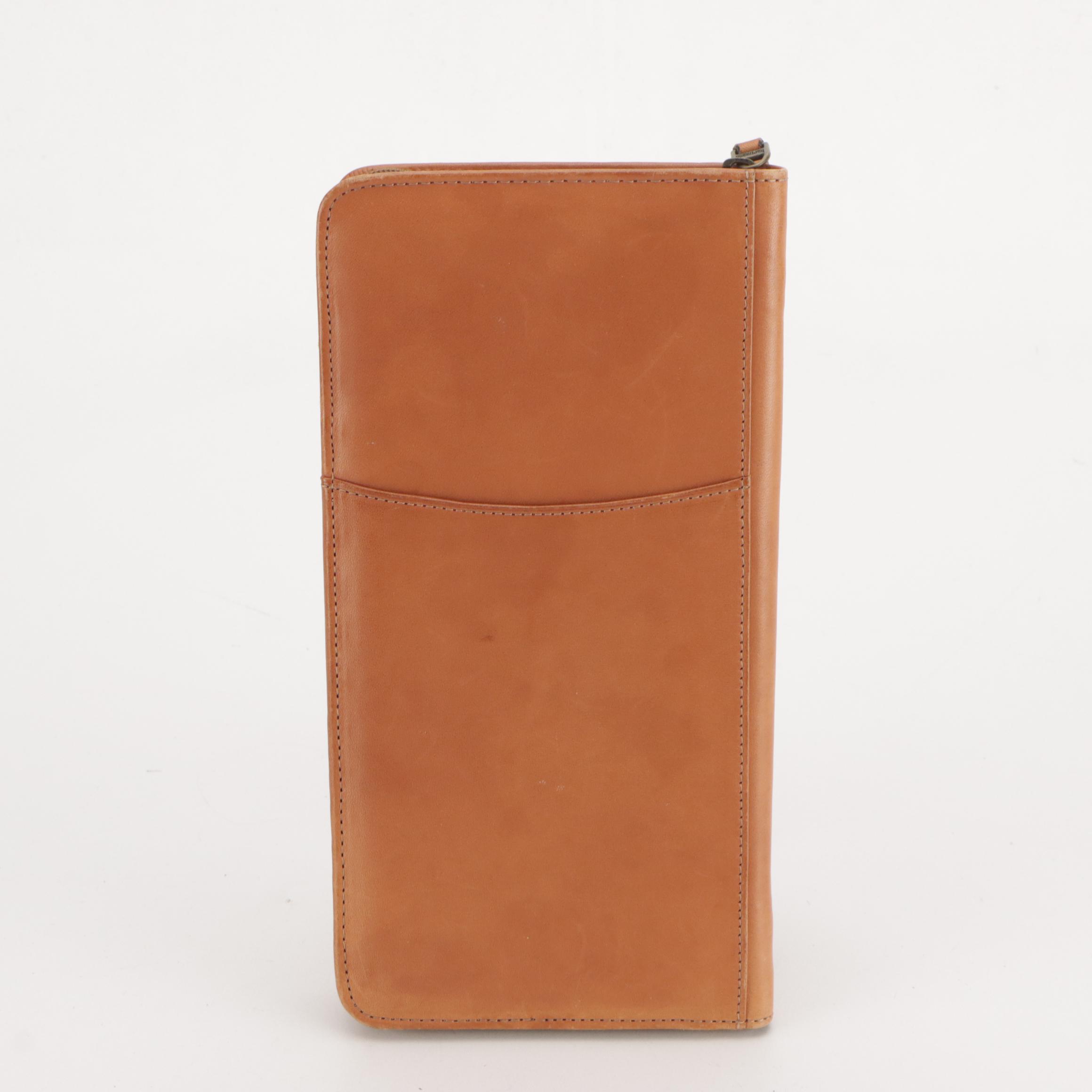 Bosca Correspondent and Hartmann Million Miler Leather Travel Organizers