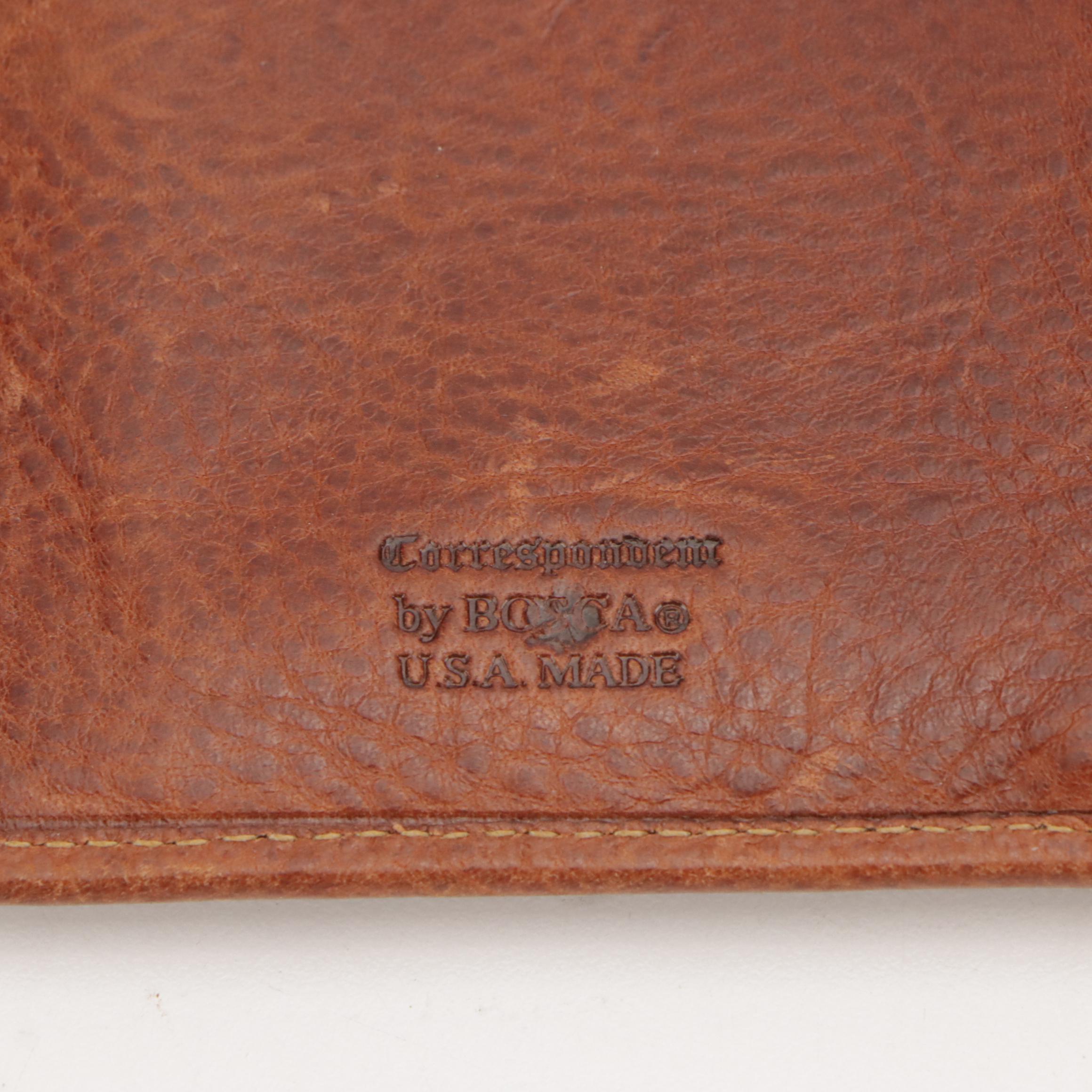 Bosca Correspondent and Hartmann Million Miler Leather Travel Organizers