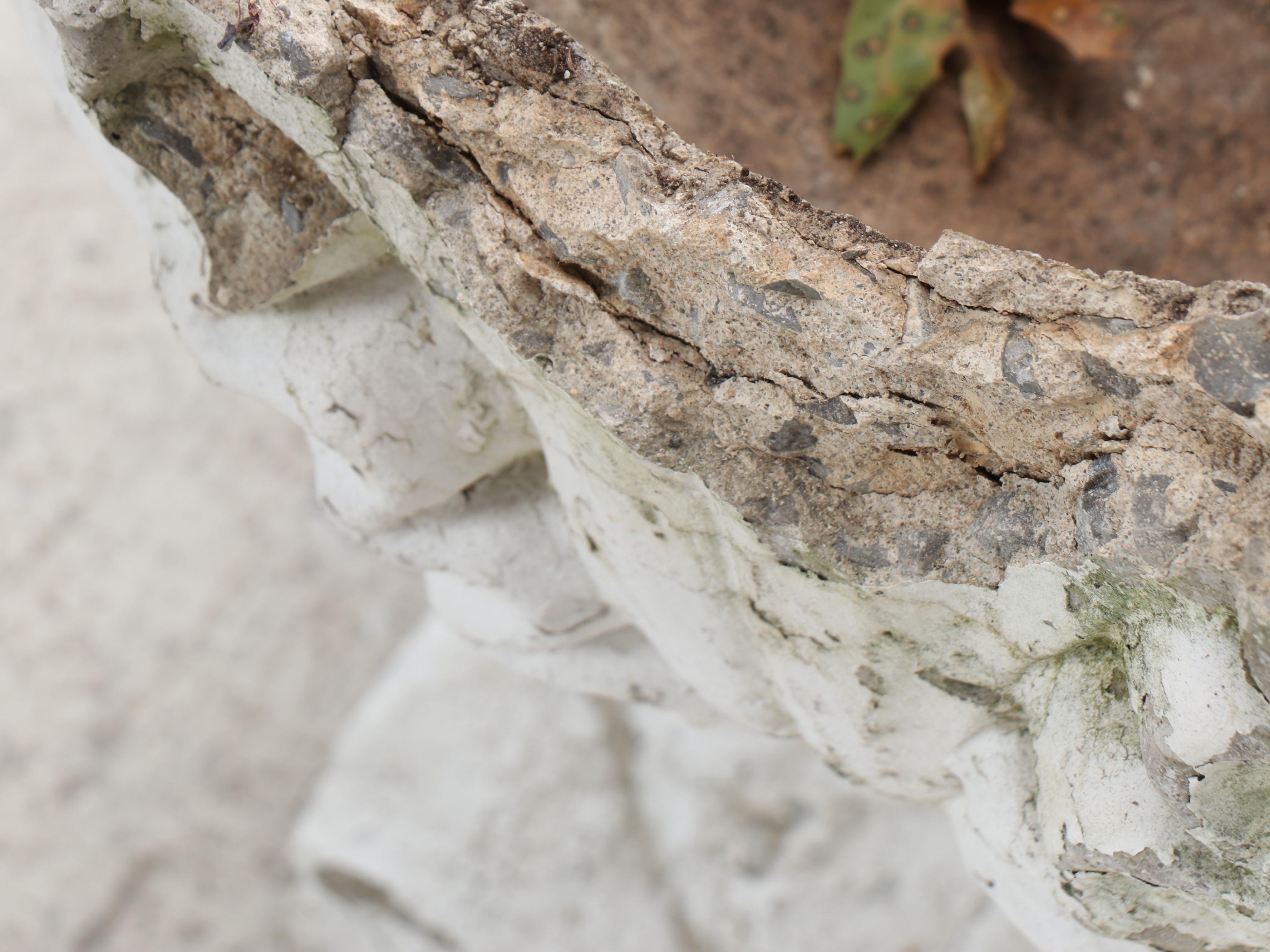 Concrete Pedestal Planters with Buckets and Other Outdoor Décor