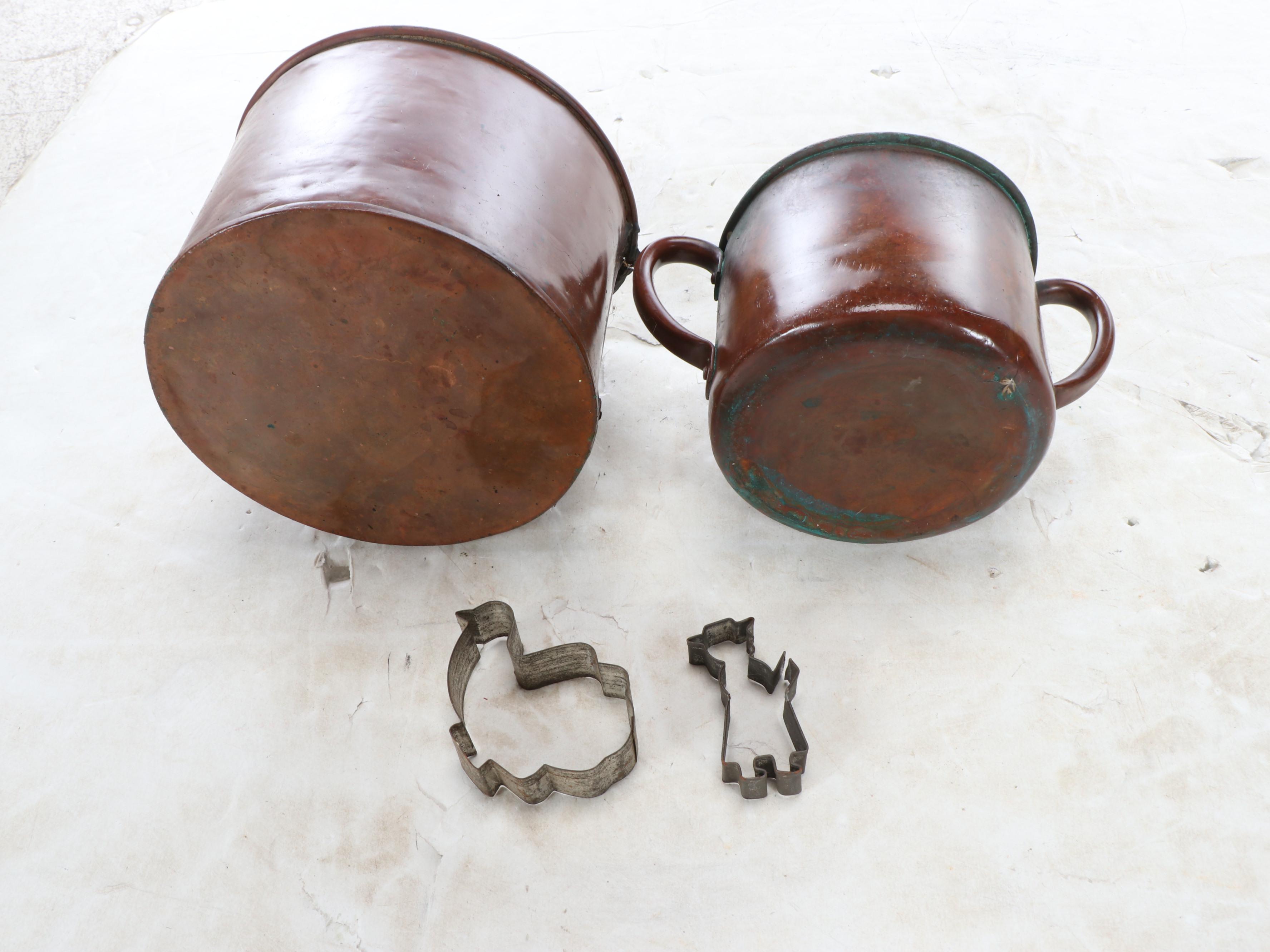 Concrete Pedestal Planters with Buckets and Other Outdoor Décor