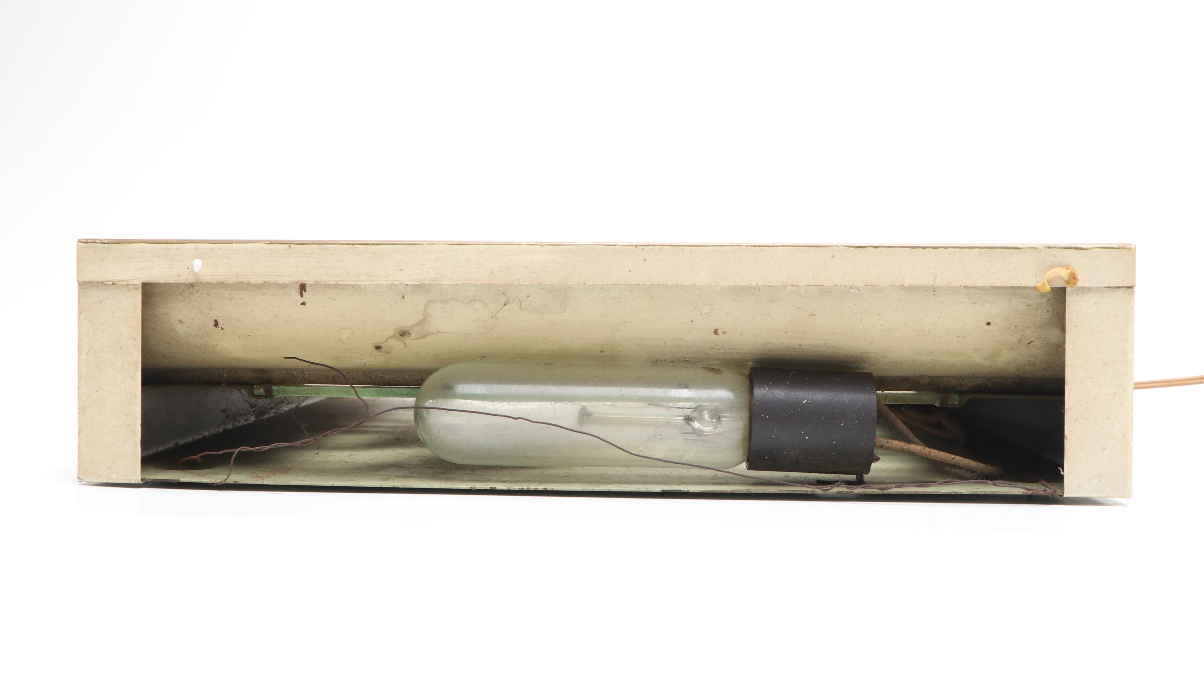 Reverse Painted Magnolia Glass Panel in Metal Frame Shadow Box