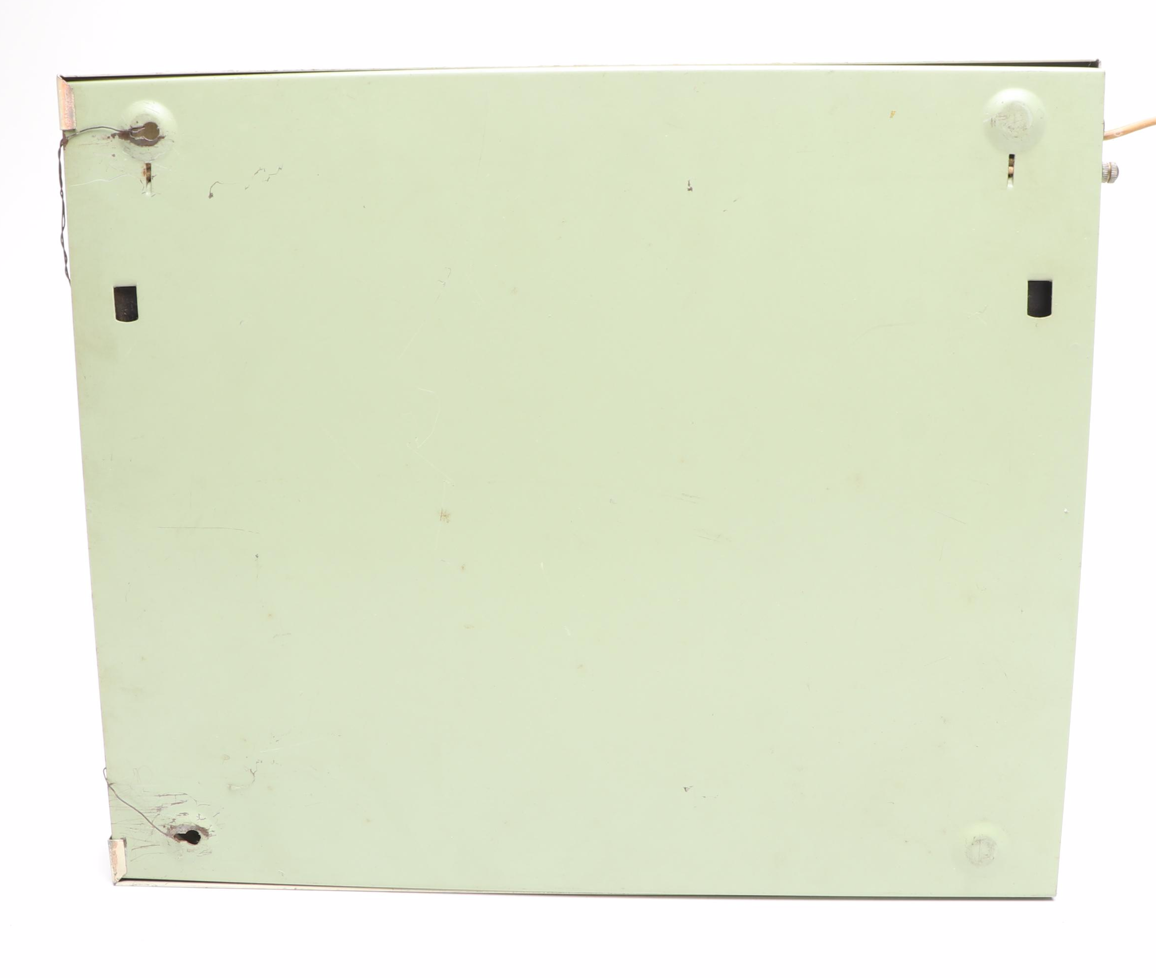 Reverse Painted Magnolia Glass Panel in Metal Frame Shadow Box