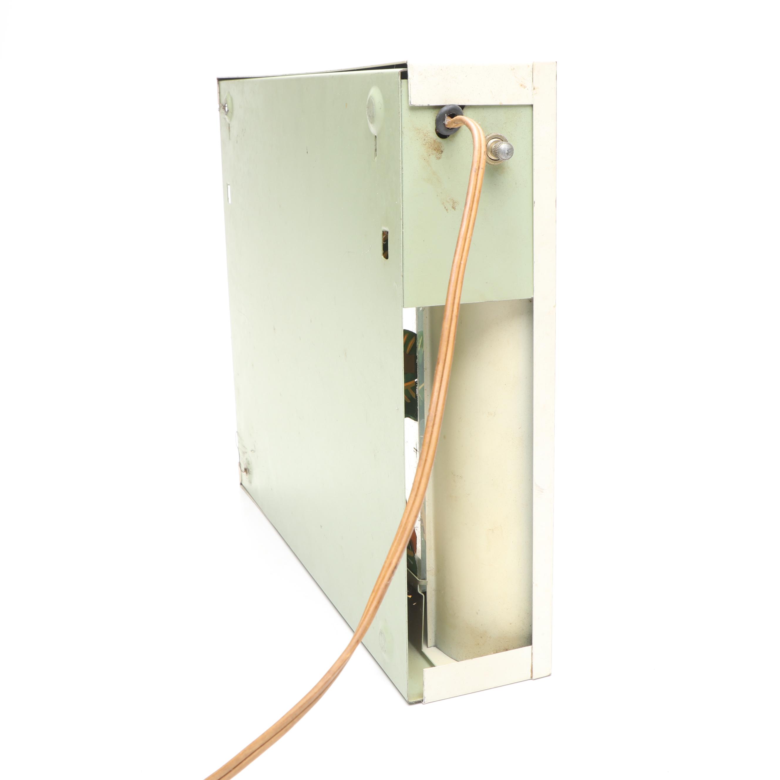 Reverse Painted Magnolia Glass Panel in Metal Frame Shadow Box