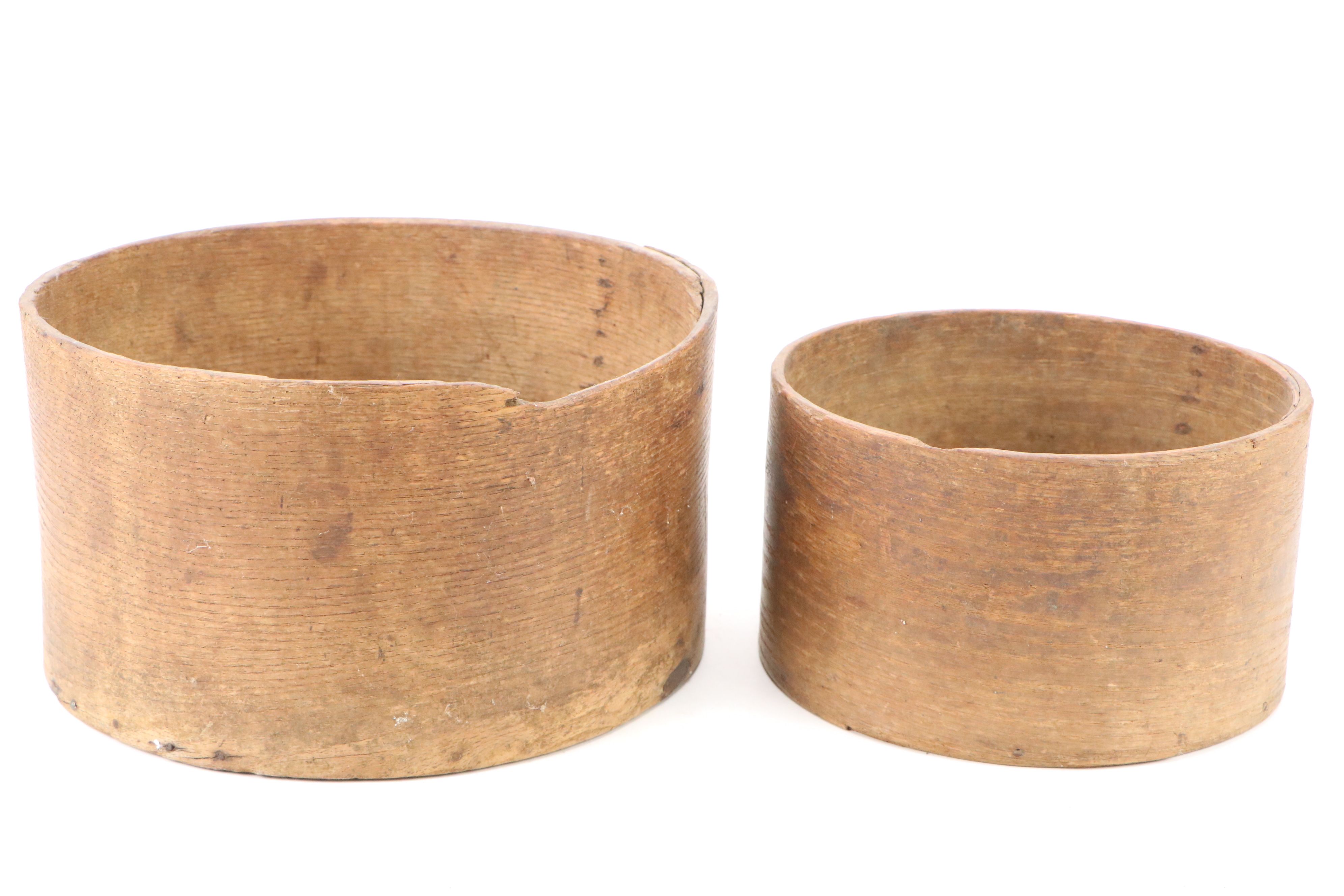 Daniel Cragin Dry Measure Wood Buckets, Late 19th Century