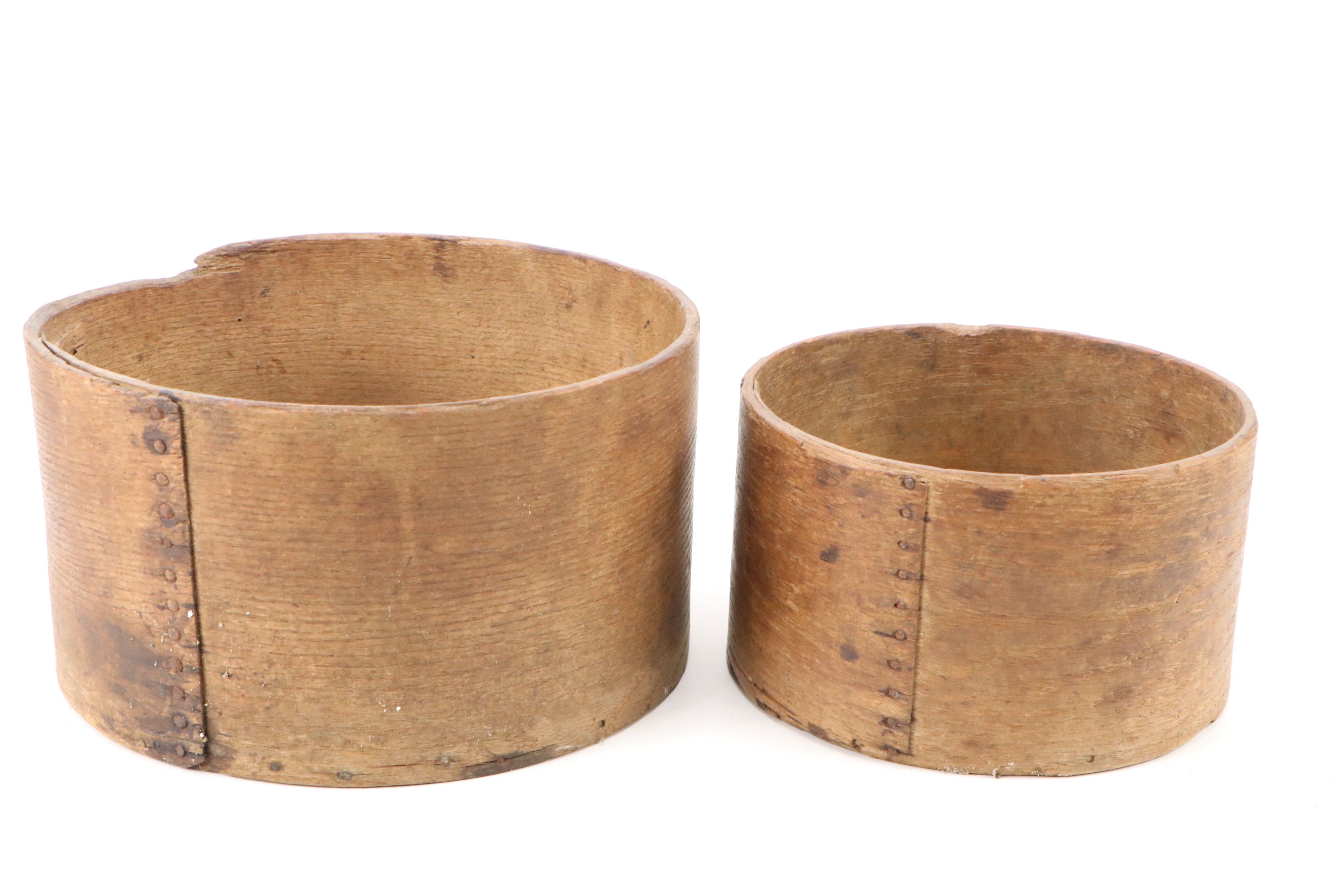 Daniel Cragin Dry Measure Wood Buckets, Late 19th Century