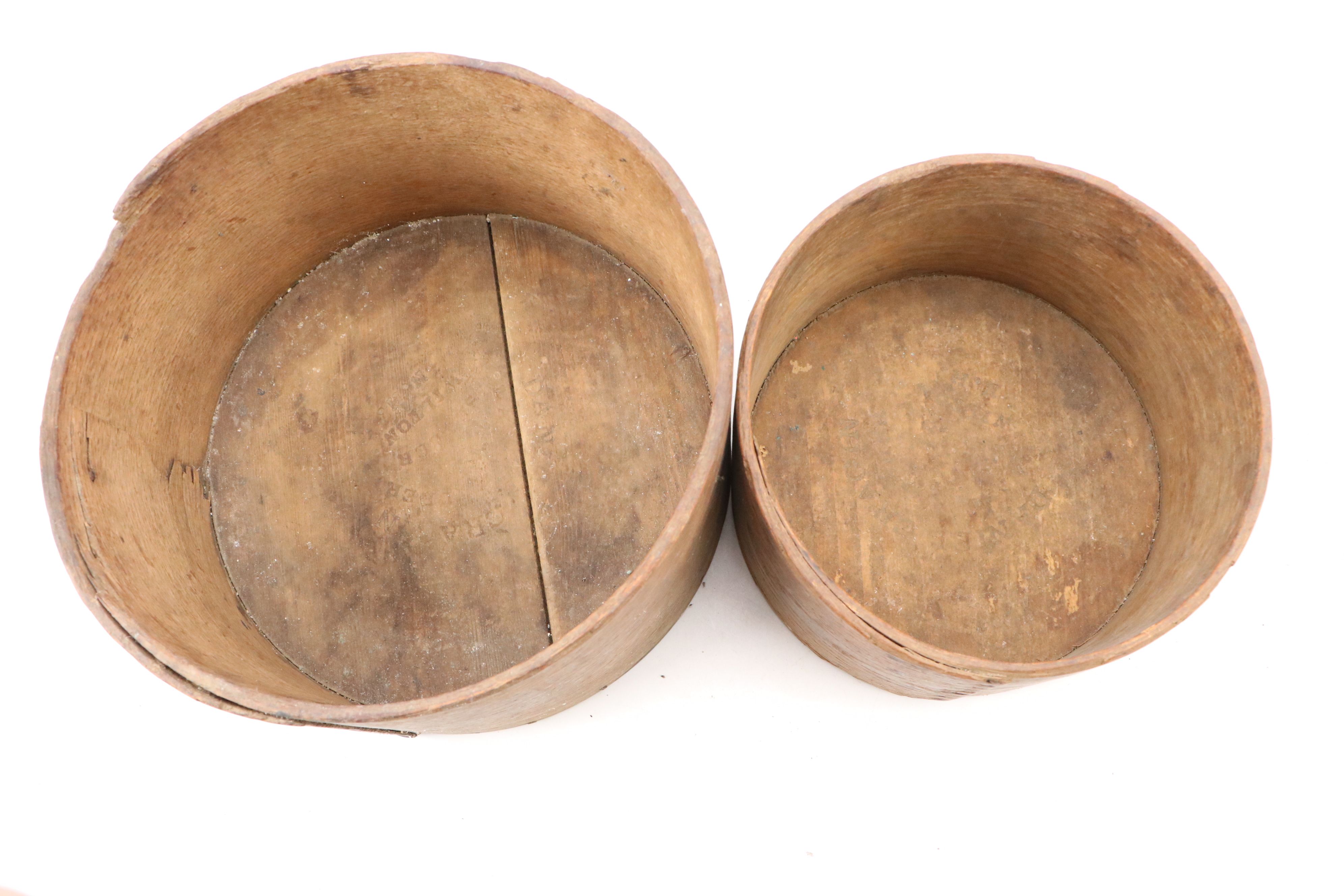 Daniel Cragin Dry Measure Wood Buckets, Late 19th Century