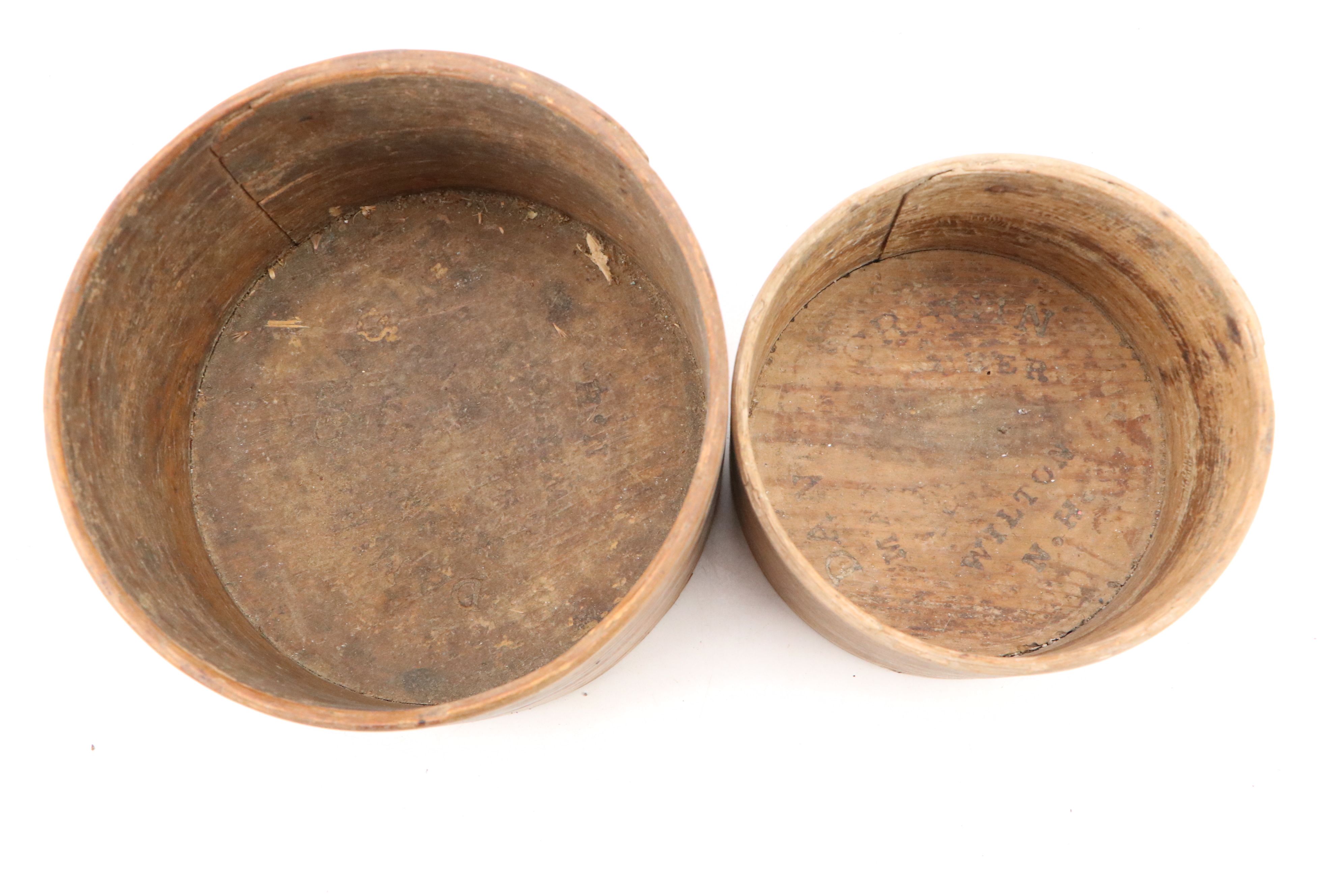 Daniel Cragin Dry Measure Wood Buckets, Late 19th Century